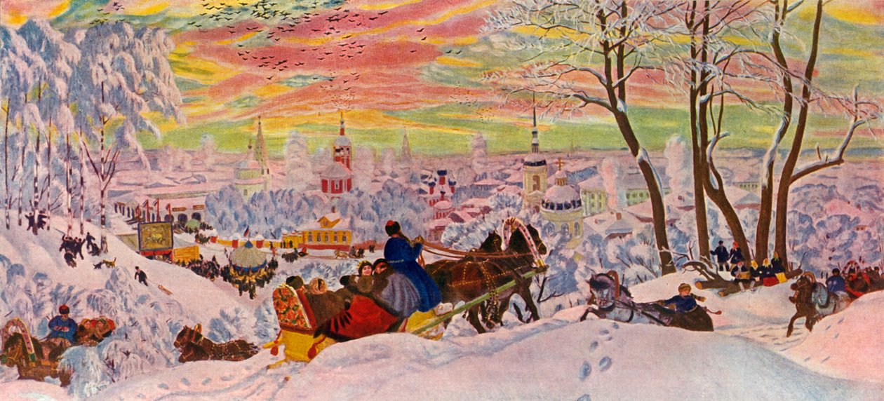 Martedì Grasso, 1916, 1939 da Boris Mikhailovich Kustodiev