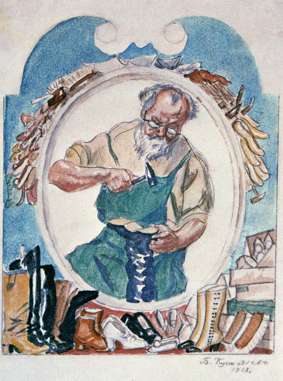 Il calzolaio da Boris Mikhailovich Kustodiev