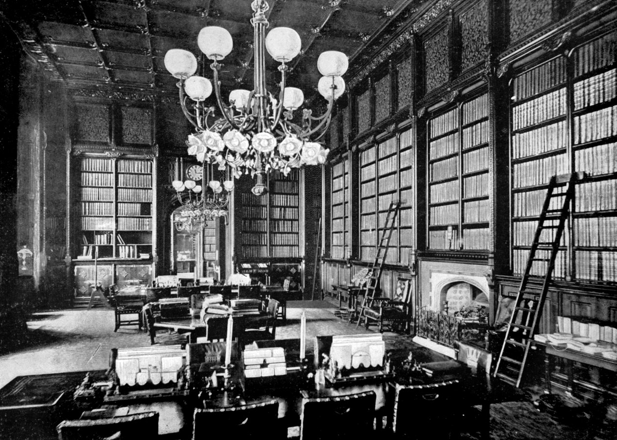 Biblioteca della Camera dei Comuni, Londra, 1890 da British Photographer