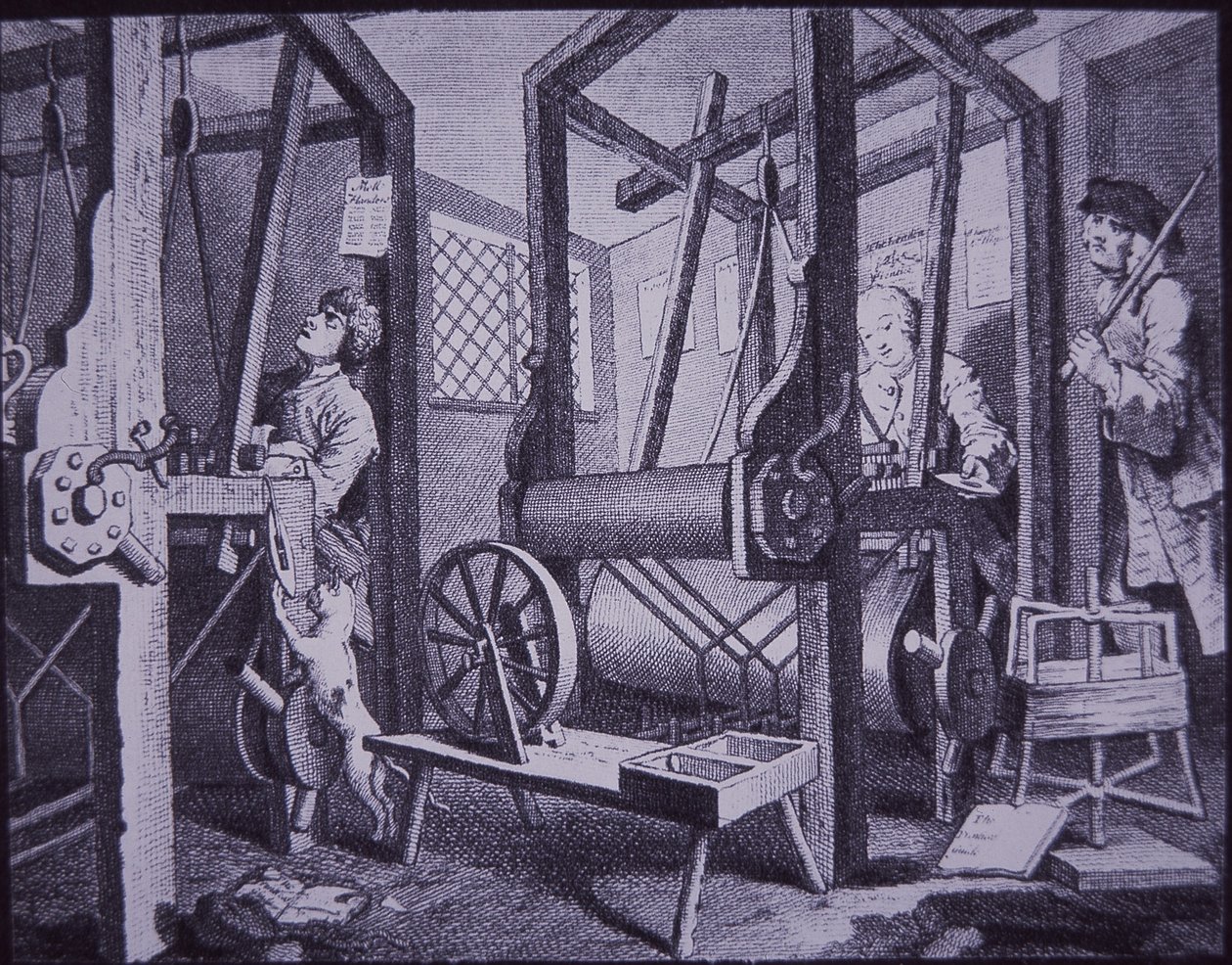 Tessitura a Spitalfields, Londra (incisione) da British School