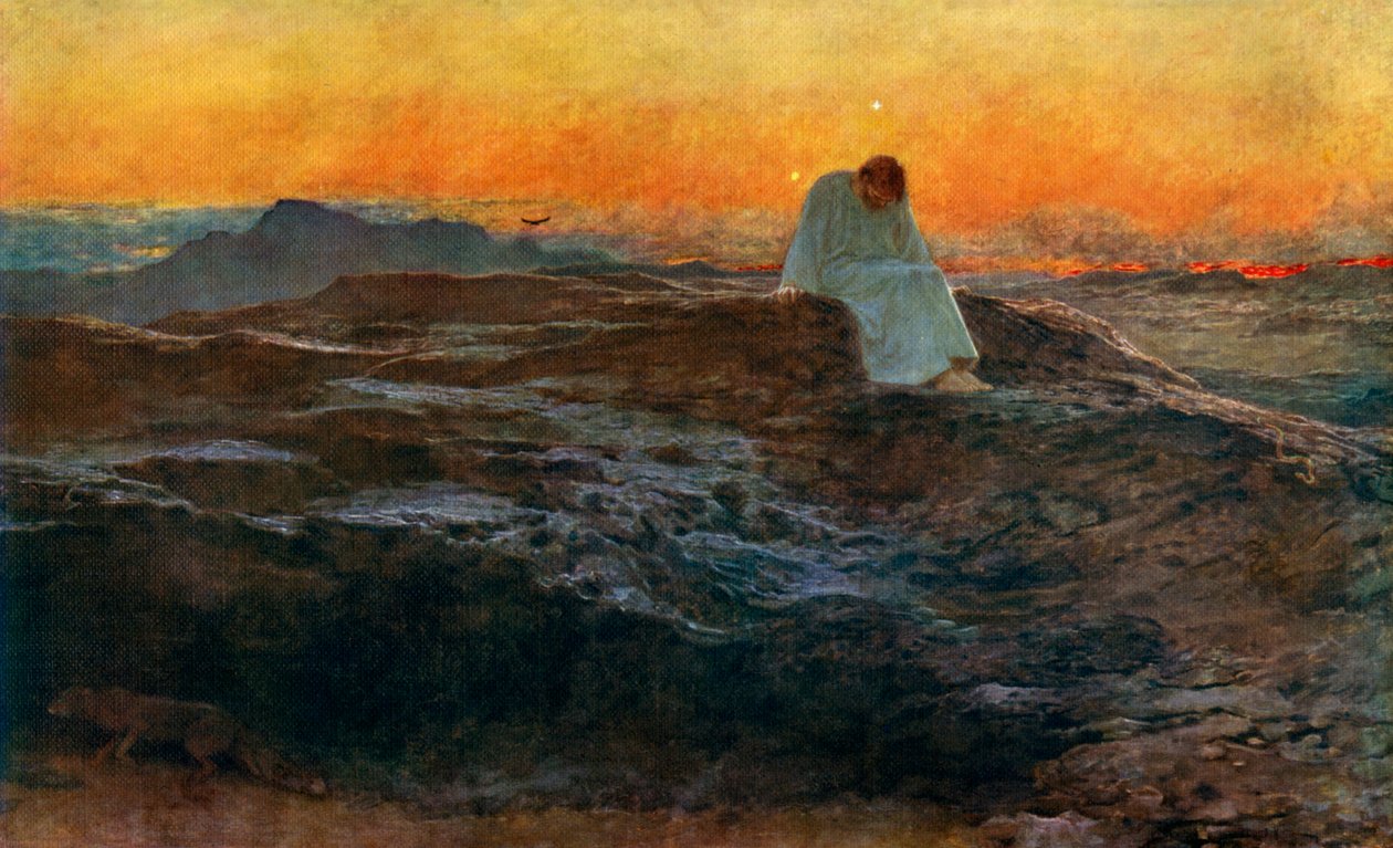 Cristo nel deserto, 1898, 1912 da Briton Riviere