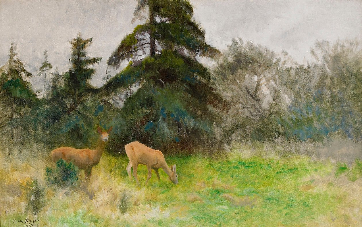 Capriolo nel Verde Estivo da Bruno Andreas Liljefors