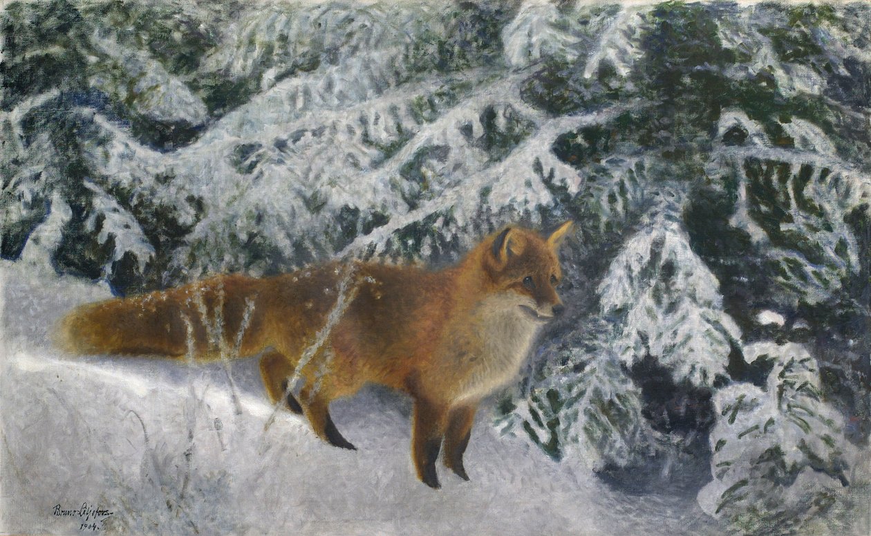 Volpe in Inverno da Bruno Andreas Liljefors
