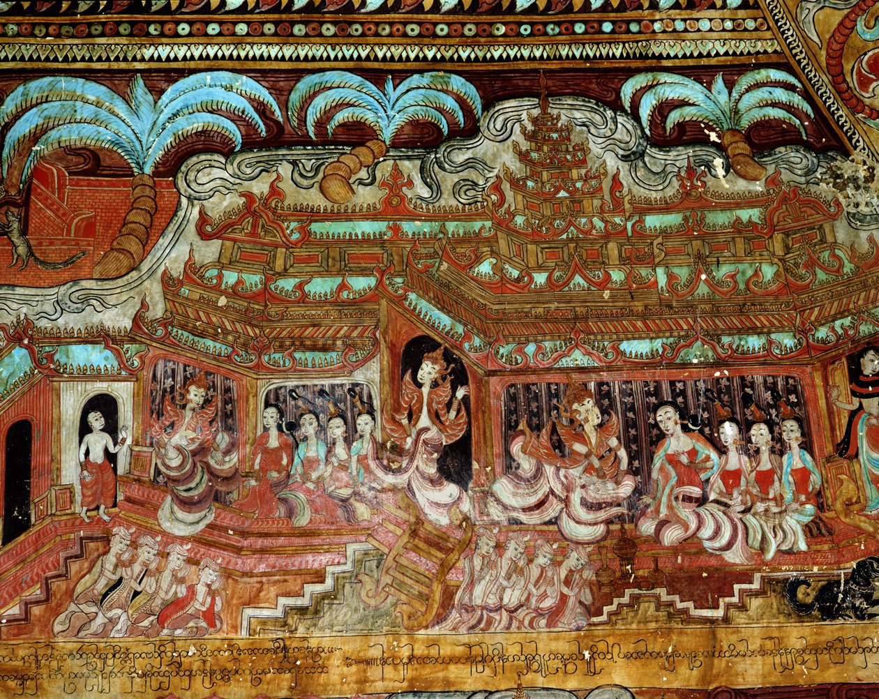 Scena di corte da Burmese School