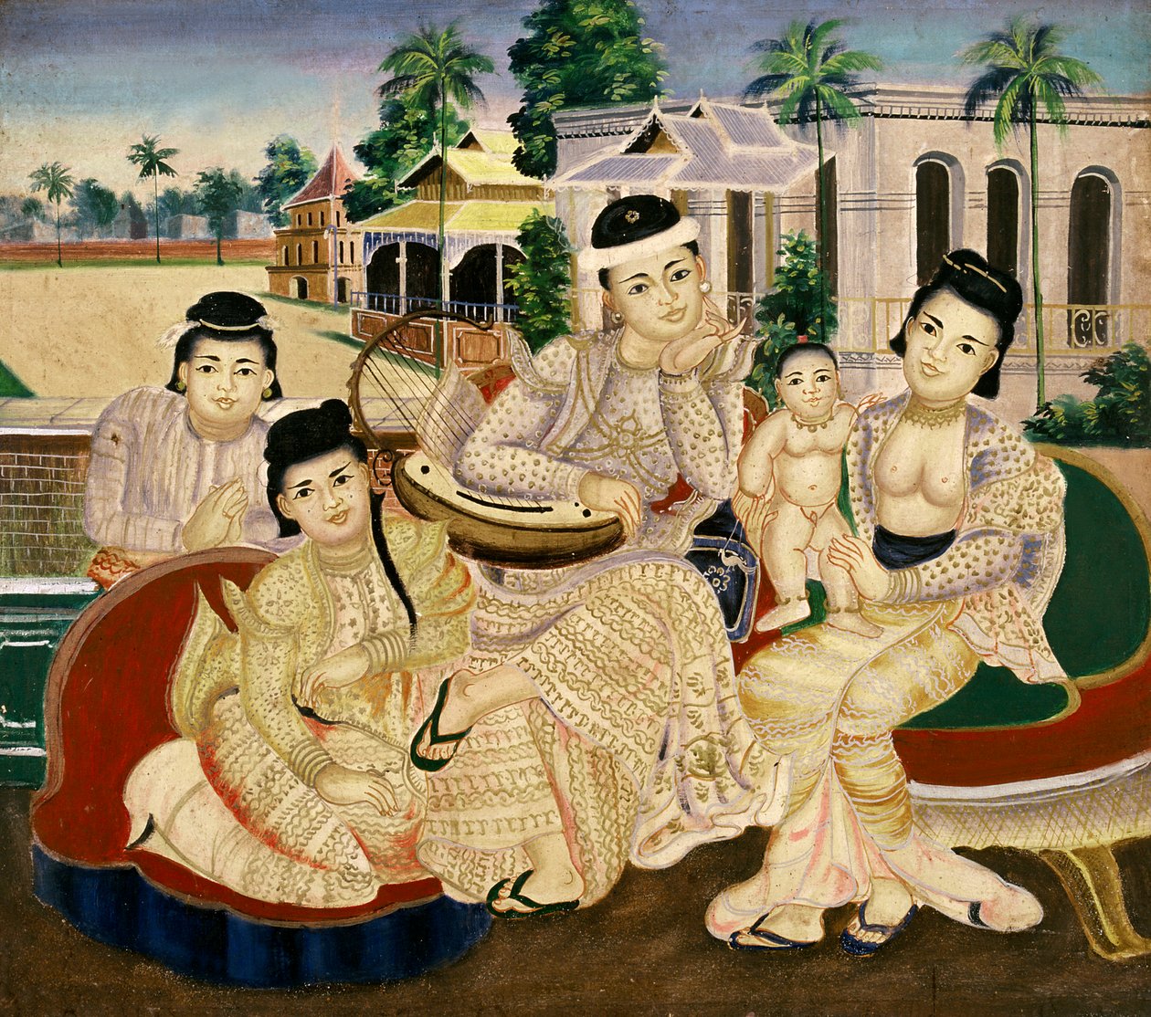 Ritratto di famiglia da Burmese School