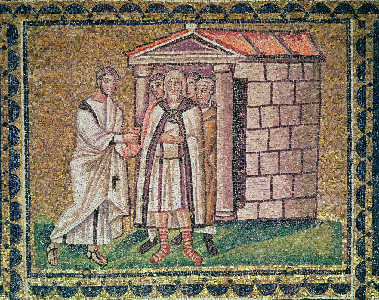 Giuda si pente, Scene della vita di Cristo (mosaico) da Byzantine School