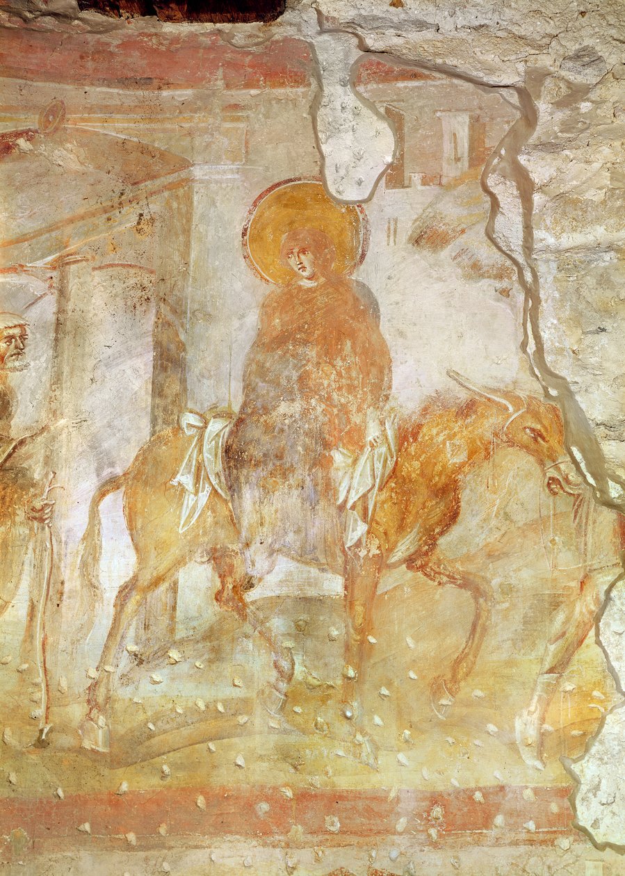 La fuga in Egitto da Byzantine School