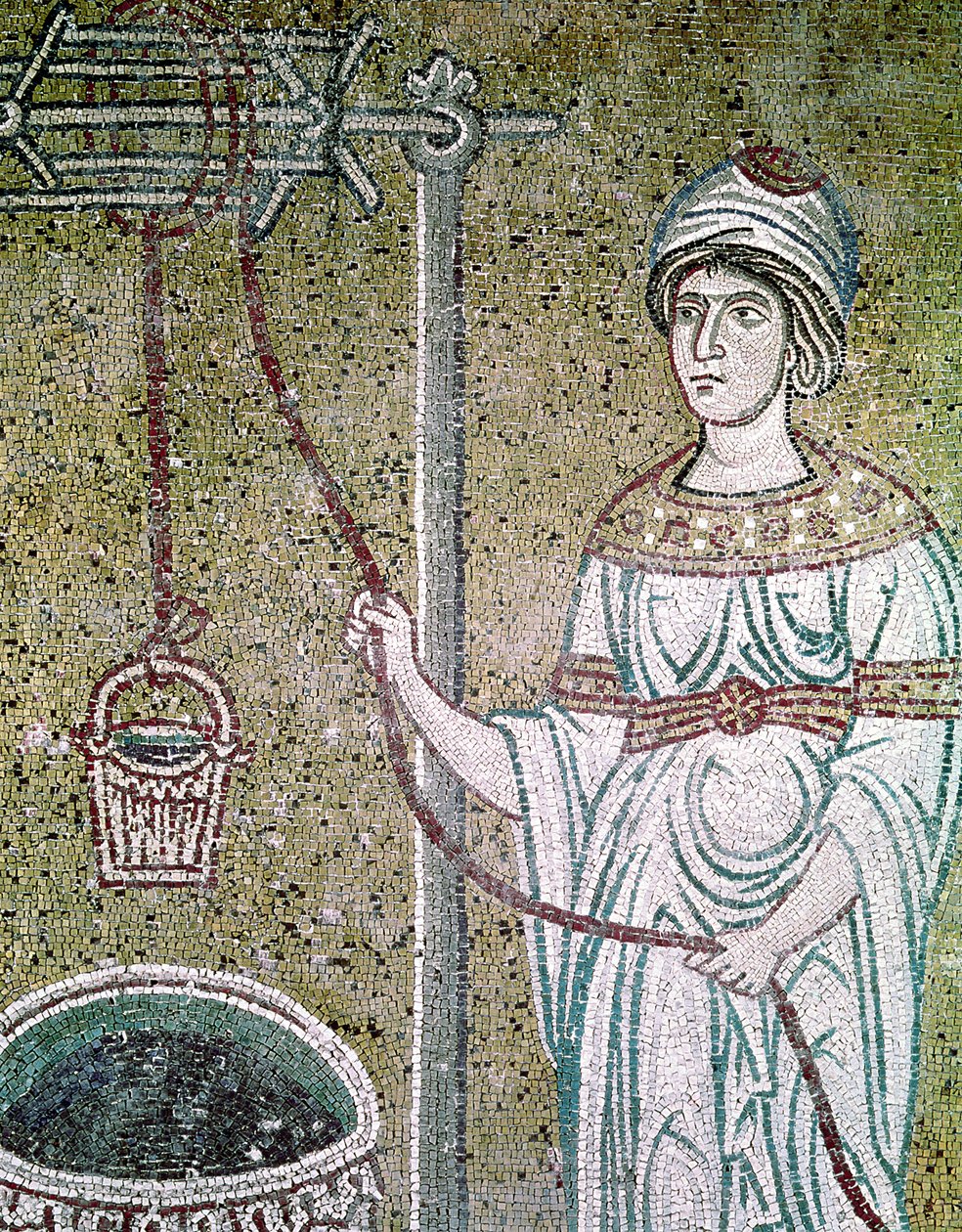 La donna di Samaria (mosaico) da Byzantine School