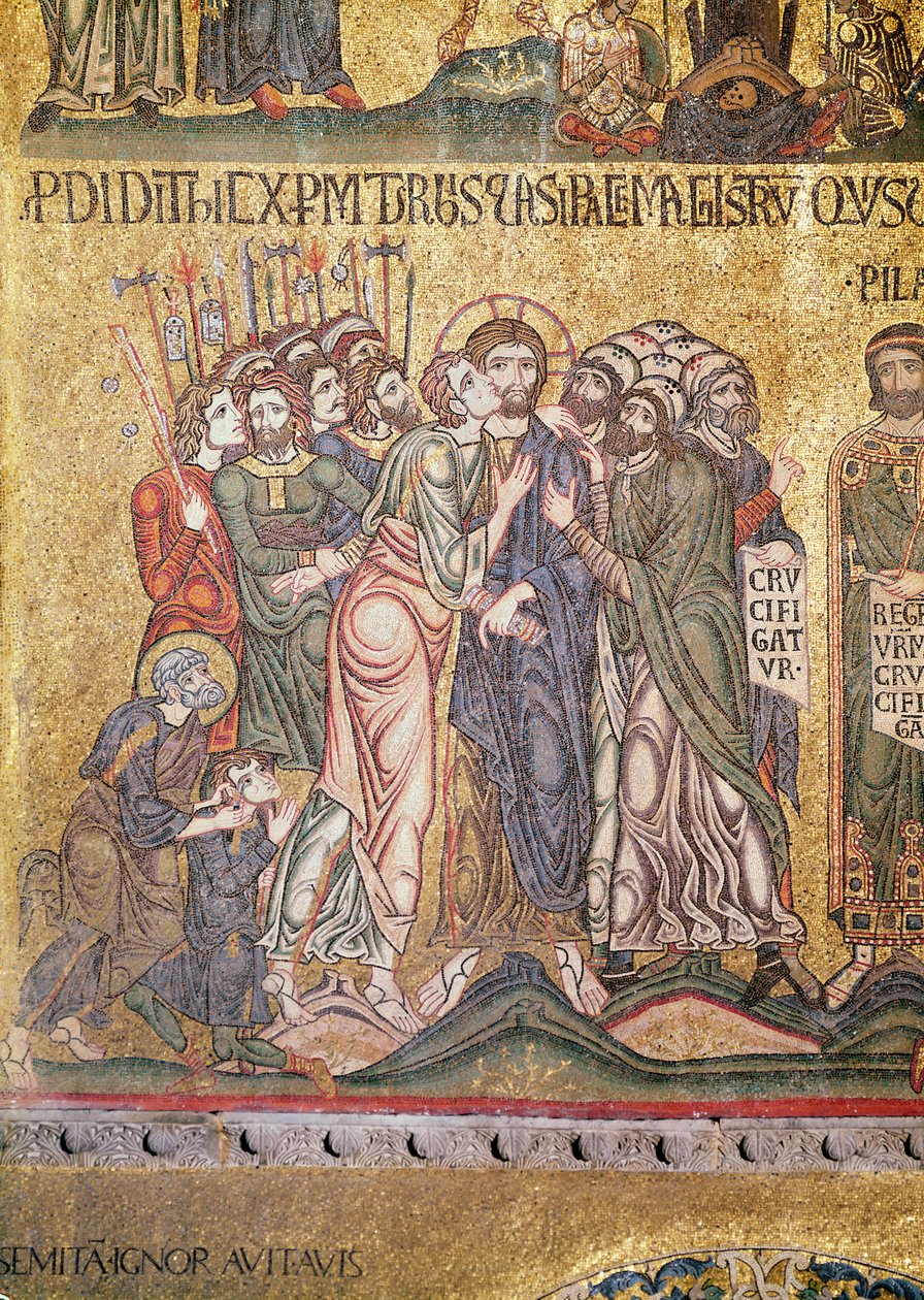 Il bacio di Giuda (mosaico) da Byzantine