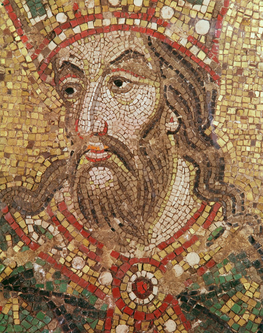 Testa di un re (mosaico) (dettaglio) da Byzantine School