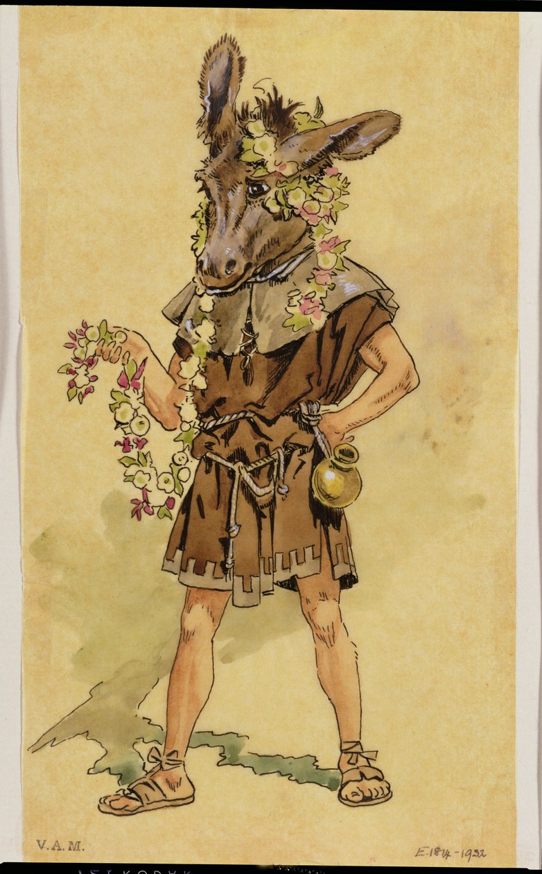 Bottom, costume per Sogno di una notte di mezza estate, prodotto da R. Courtneidge al Princes Theatre, Manchester da C. Wilhelm