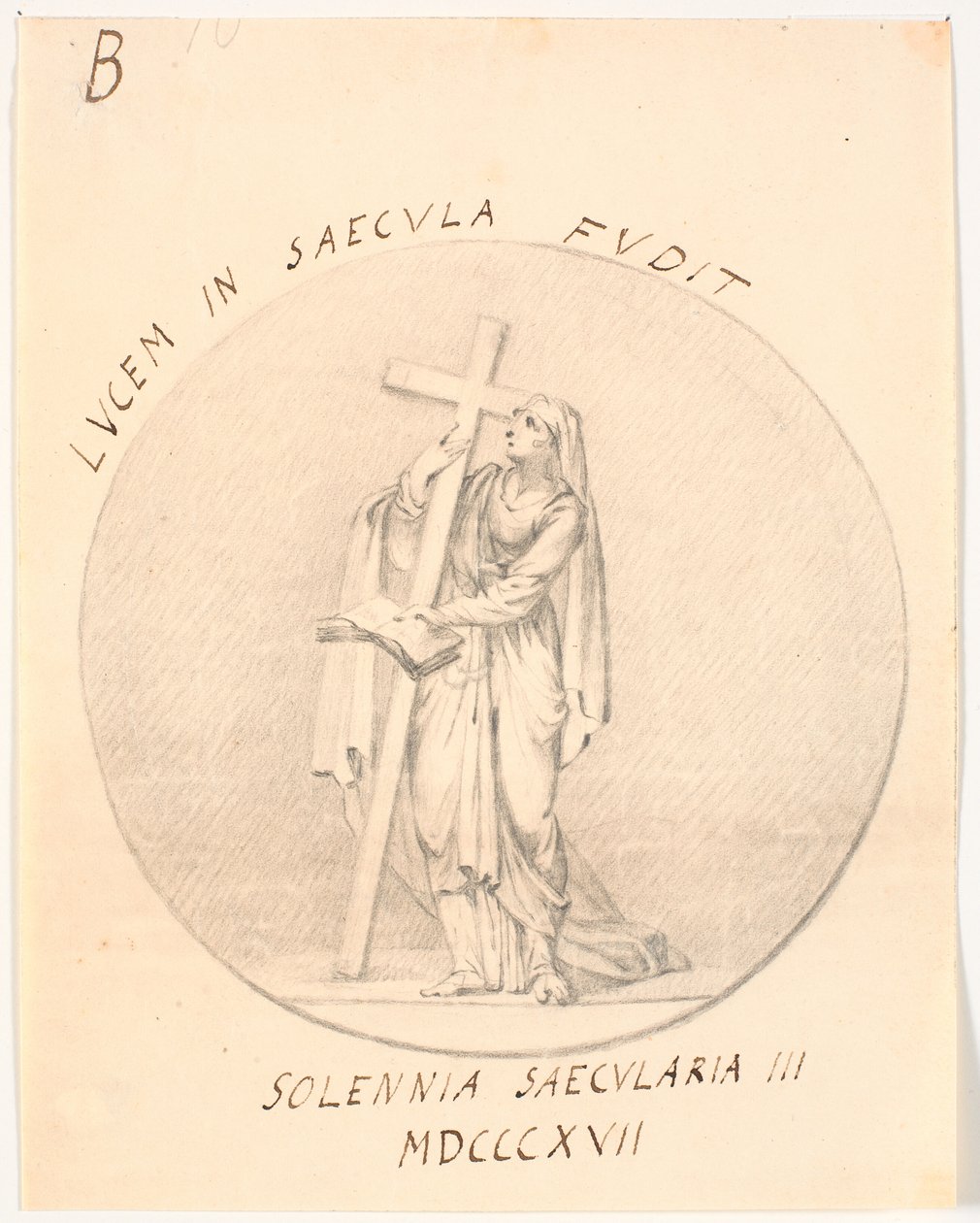 Medaglione con figura femminile allegorica da C.A. Lorentzen