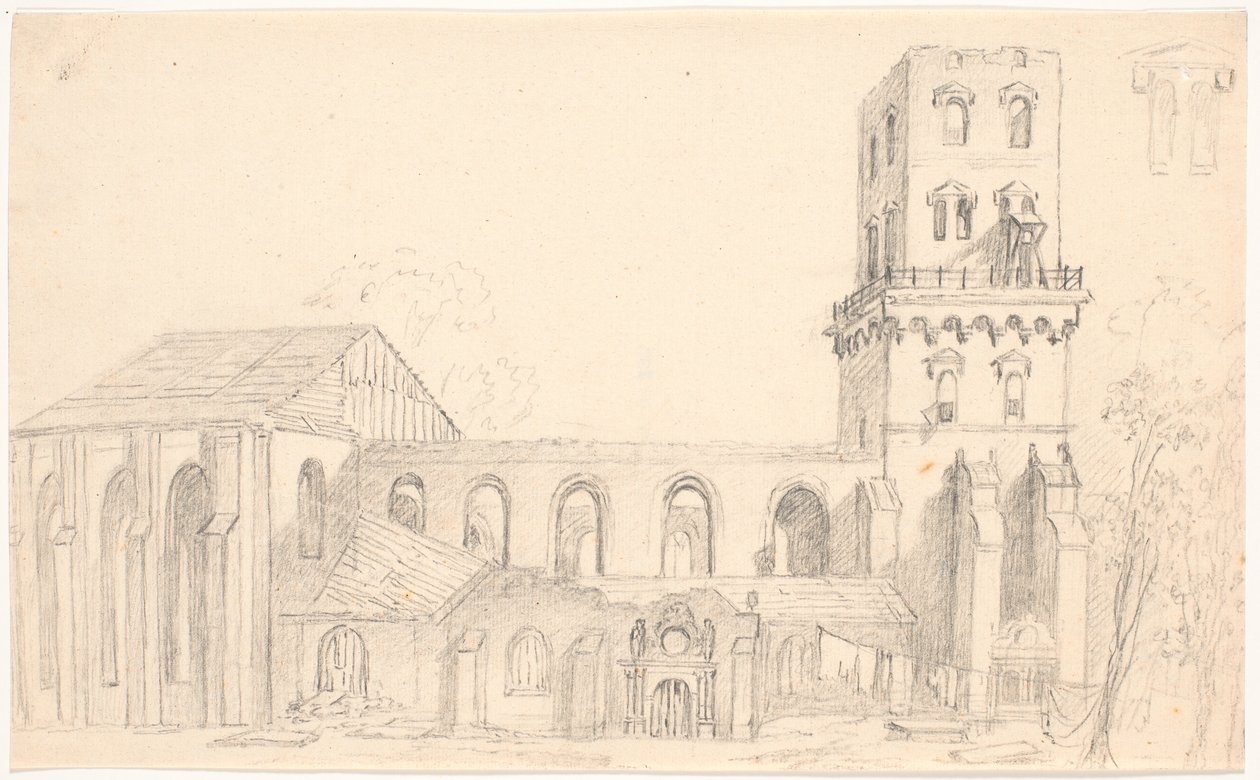 Rovine della chiesa di Nicolai, Copenaghen da C.A. Lorentzen