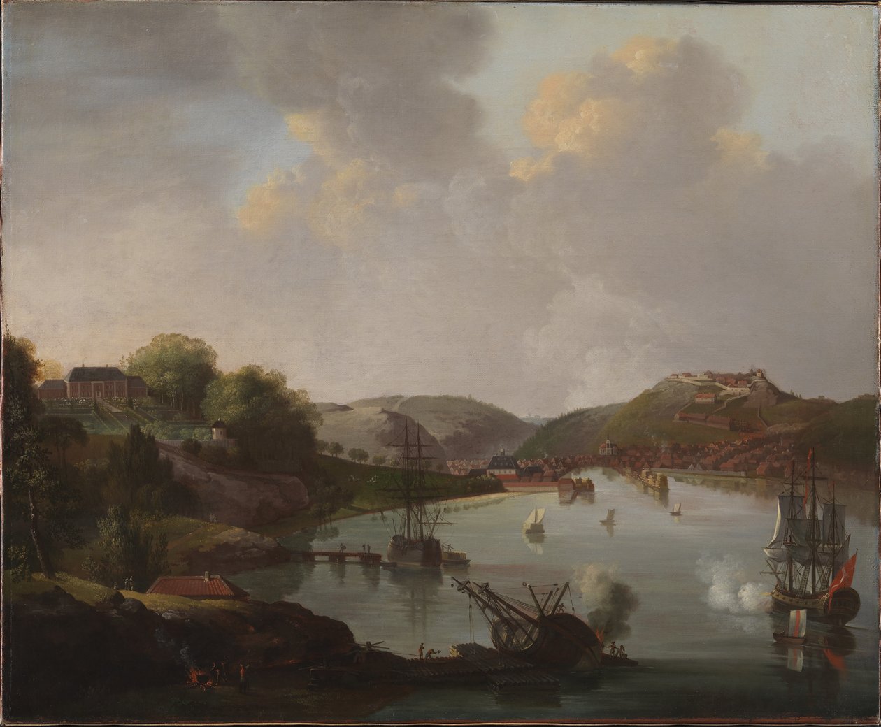 Veduta di Frederikshald in Norvegia da C.A. Lorentzen