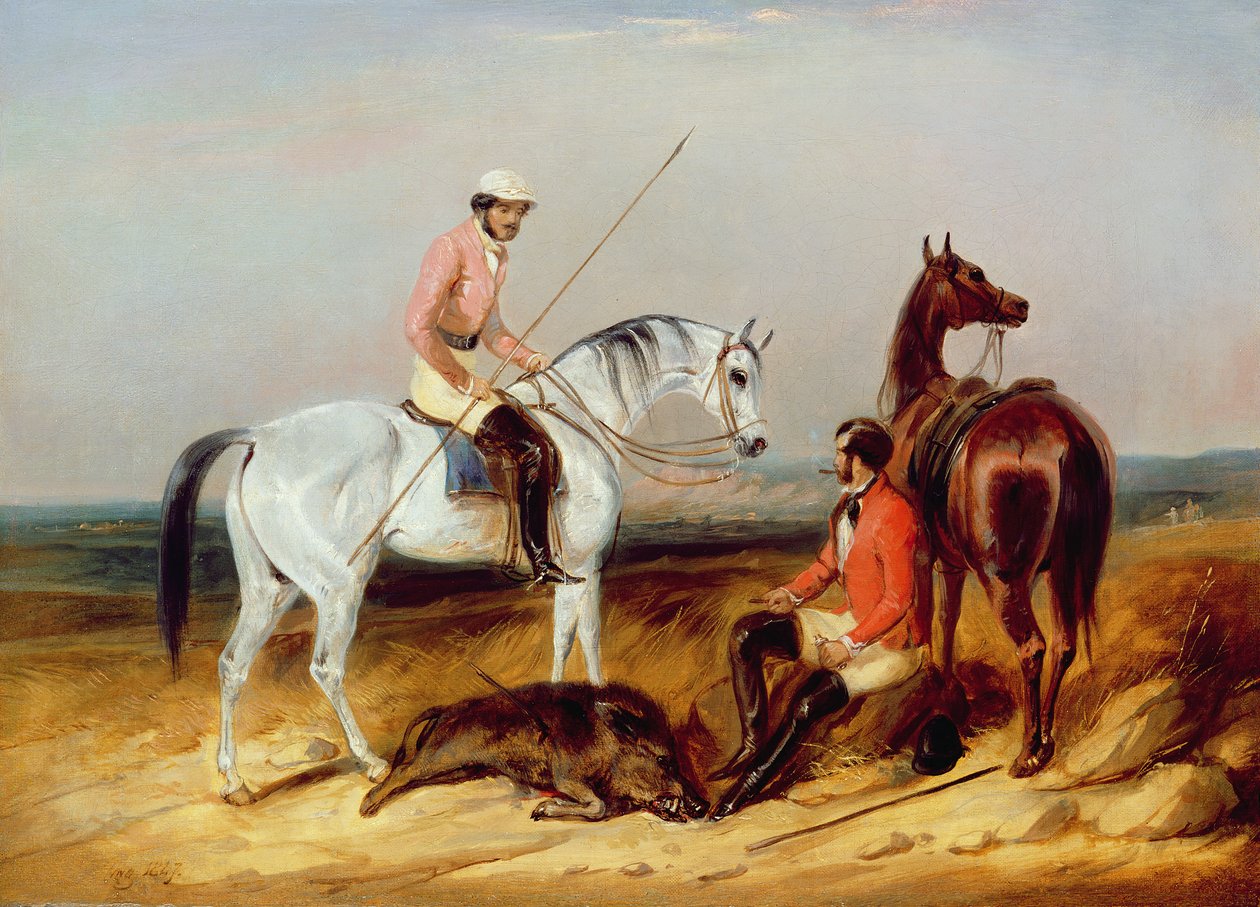 Caccia al cinghiale, 1847 da C.B. Spalding