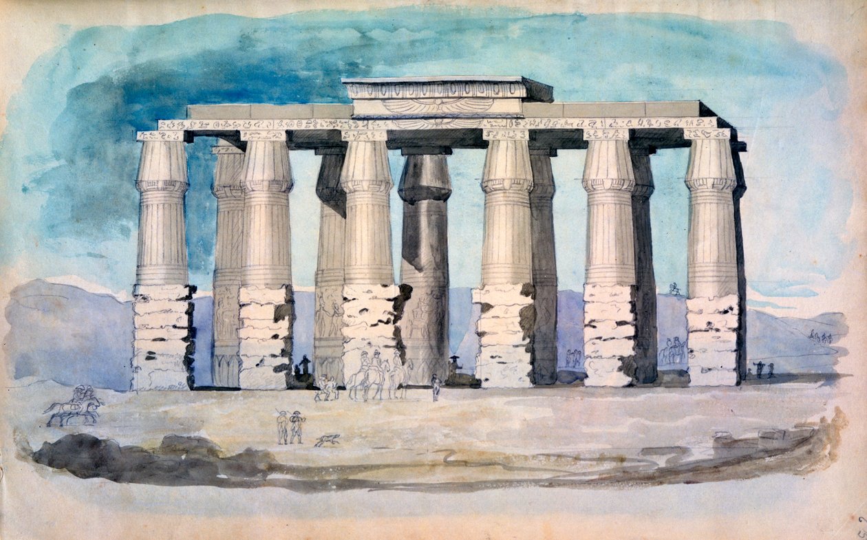 Tempio egizio antico, Egitto da CH Smith