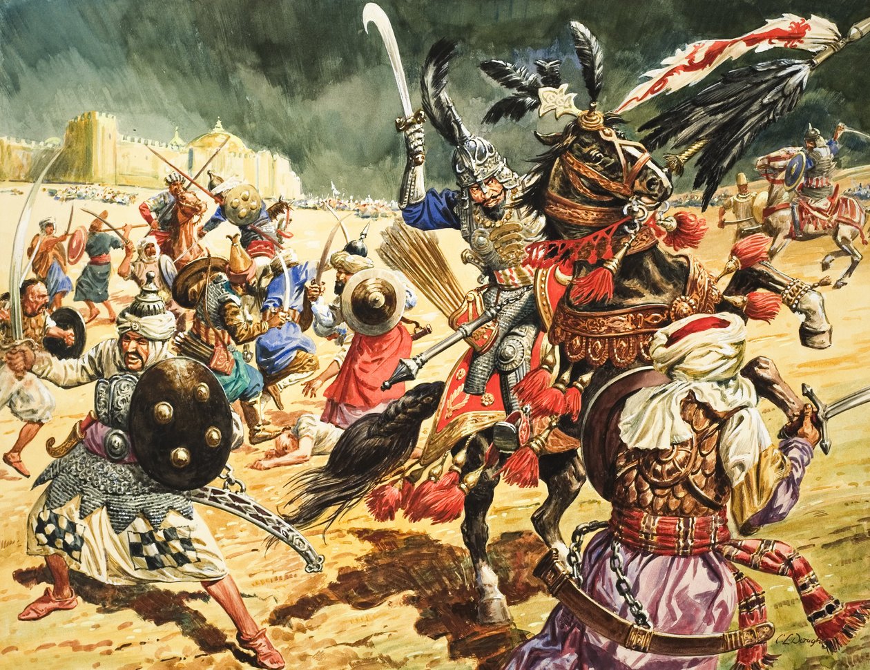 Tamerlano il Terribile (gouache su carta) da C.L. Doughty