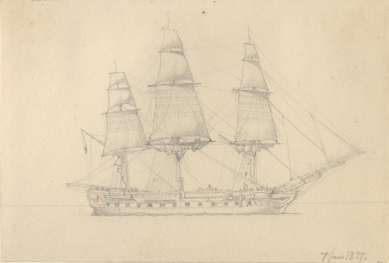 Una fregata da Christoffer Wilhelm Eckersberg