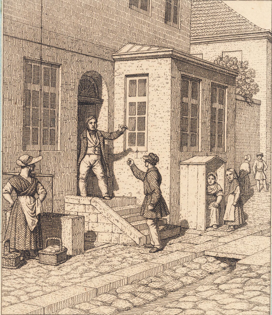 Scena di strada. Illustrazione per "Prospettiva lineare", Tavola VII da Christoffer Wilhelm Eckersberg