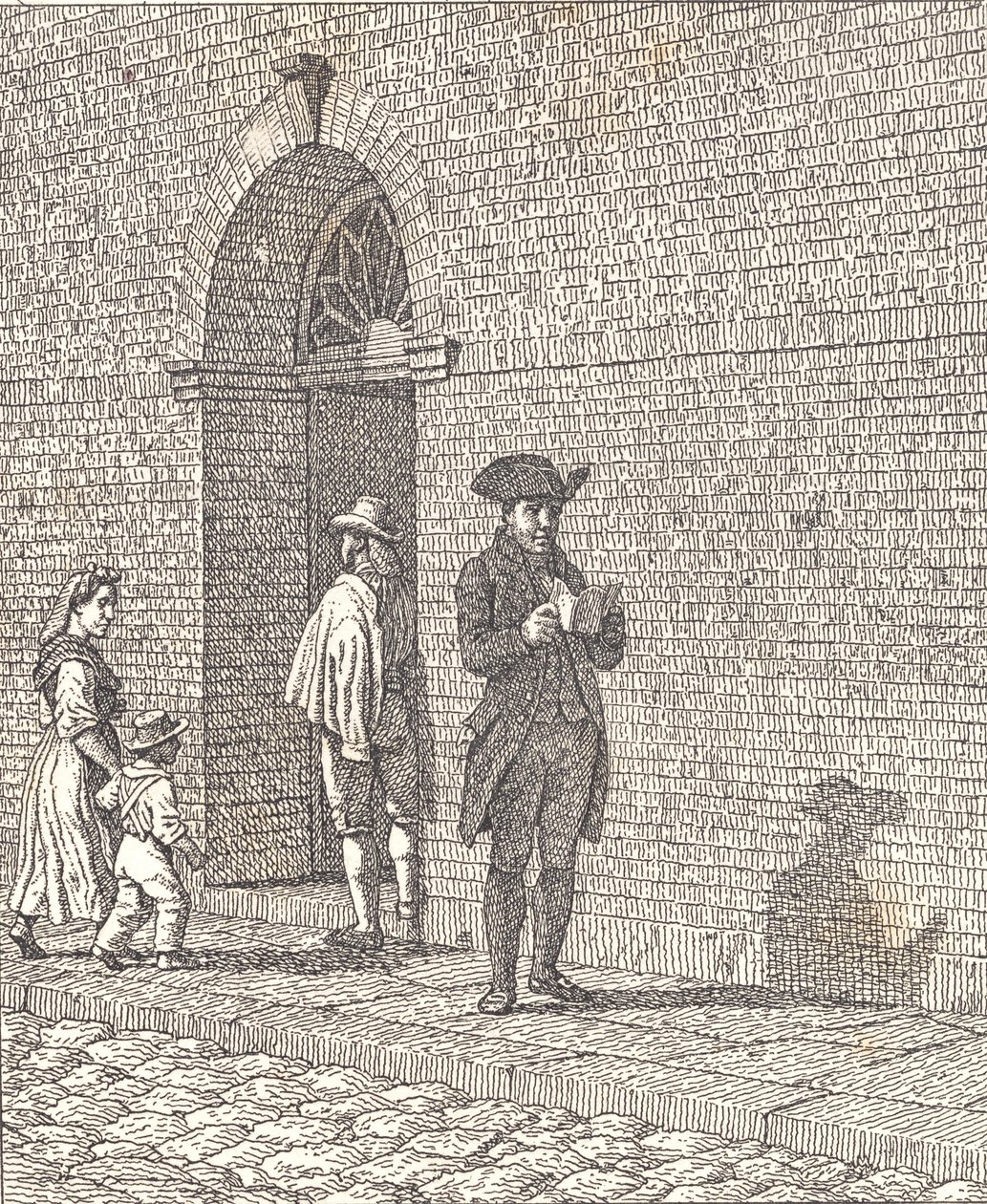 Davanti a una porta della chiesa da Christoffer Wilhelm Eckersberg