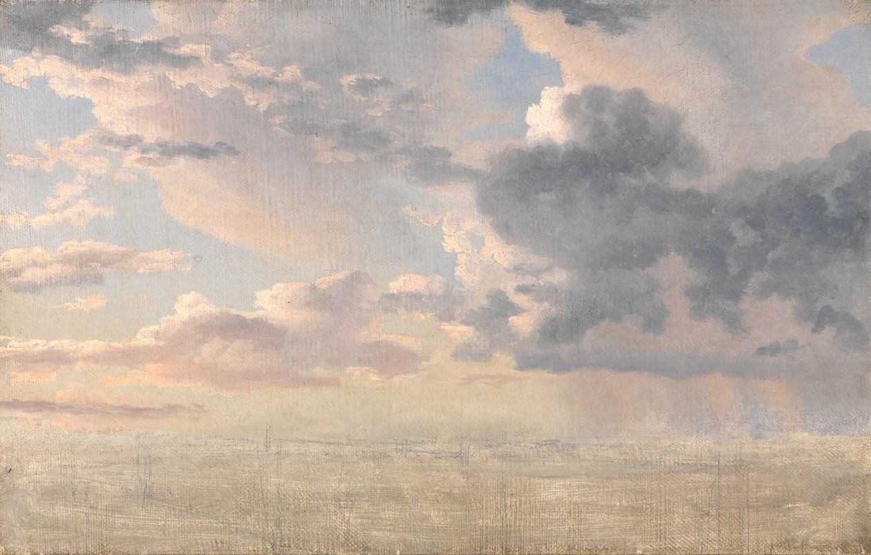 Studio di nuvole sullo stretto da Christoffer Wilhelm Eckersberg