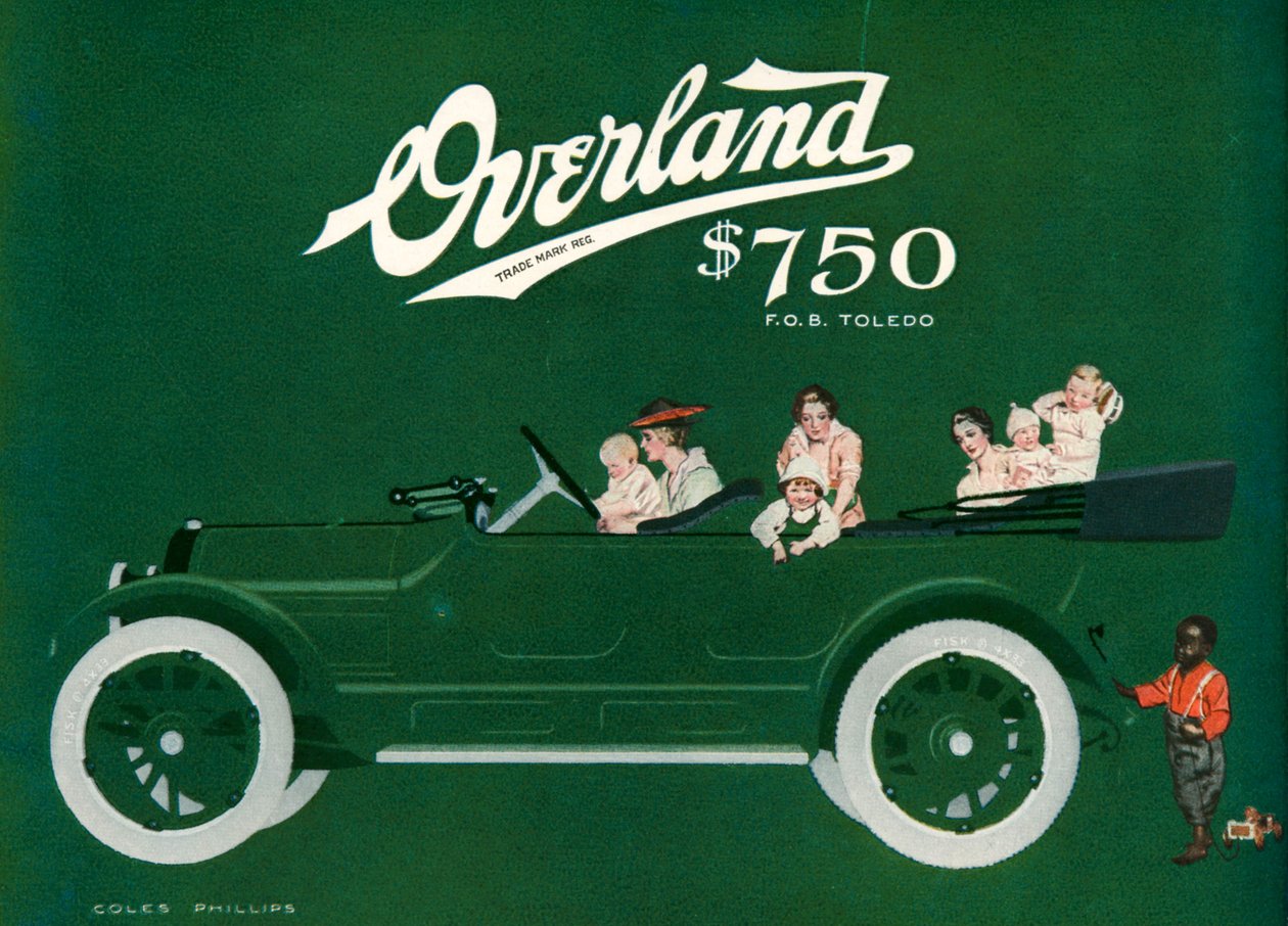 Pubblicità della rivista Willys-Overland da C. Coles Phillips