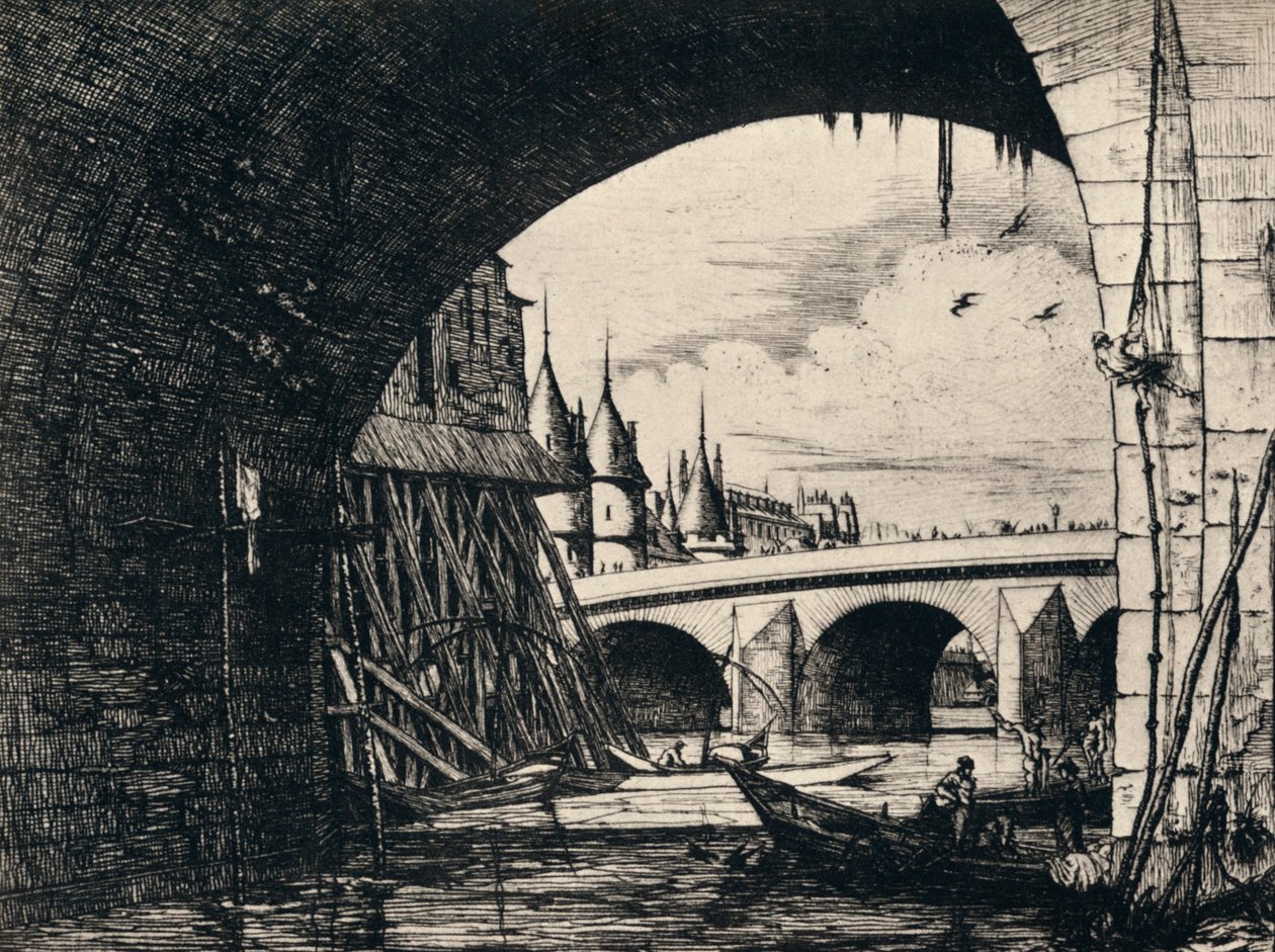 Arco del Pont Notre-Dame, 1915 da C. H. Meryon