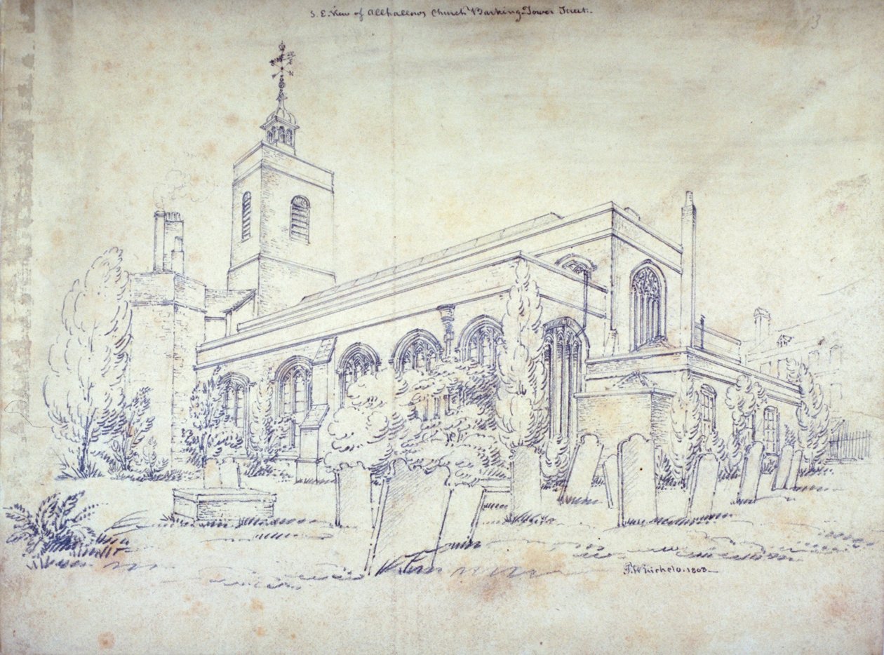 Chiesa di All Hallows-by-the-Tower, Londra da C John M Whichelo
