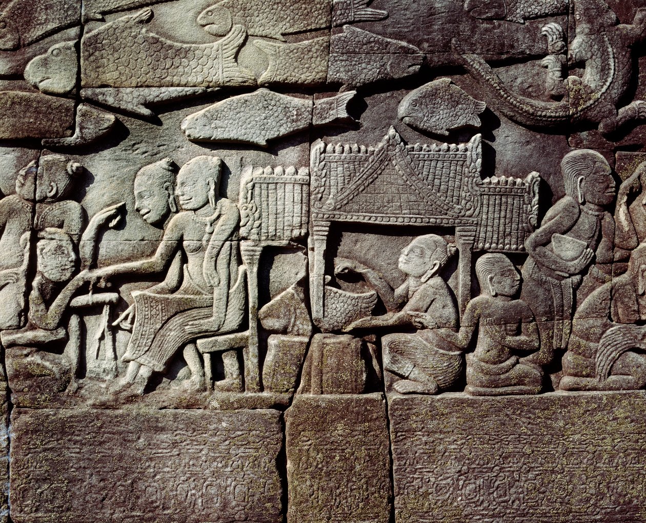 Scultura in pietra da Cambodian School