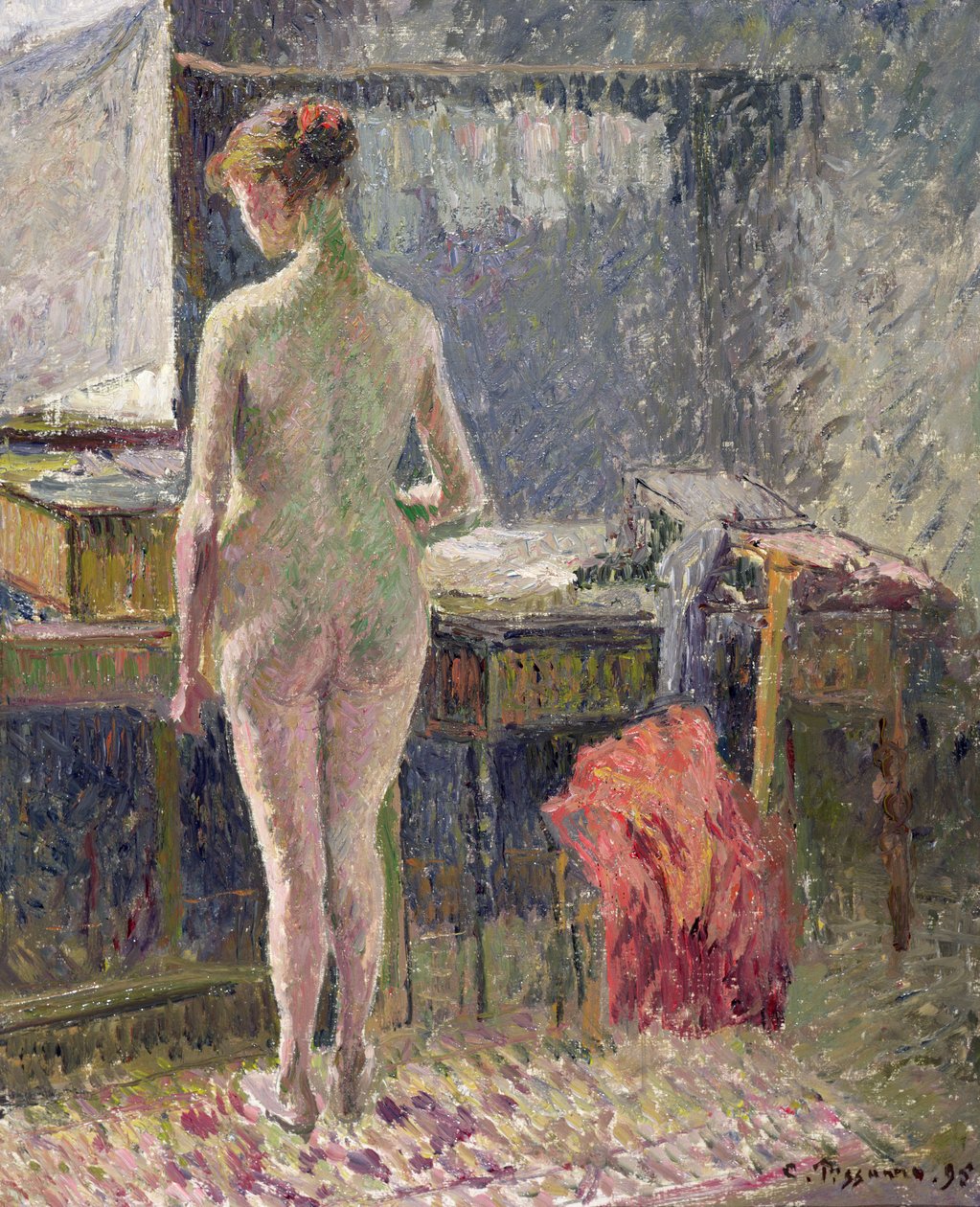 Nudo femminile visto da dietro, 1895 da Camille Jacob Pissarro