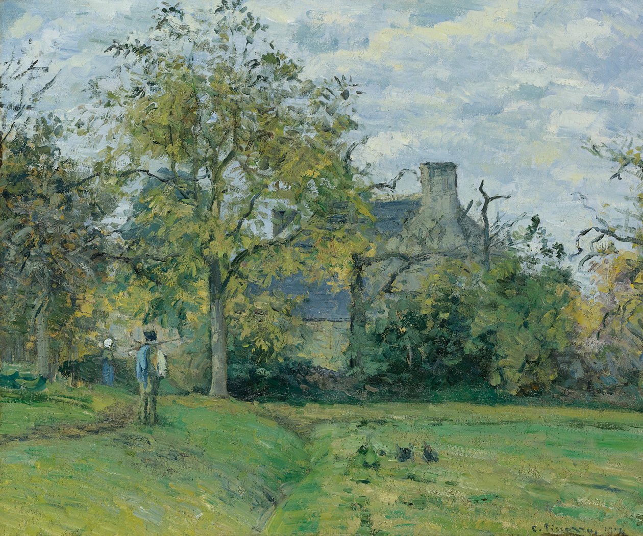 La casa di Piette a Montfoucault da Camille Jacob Pissarro