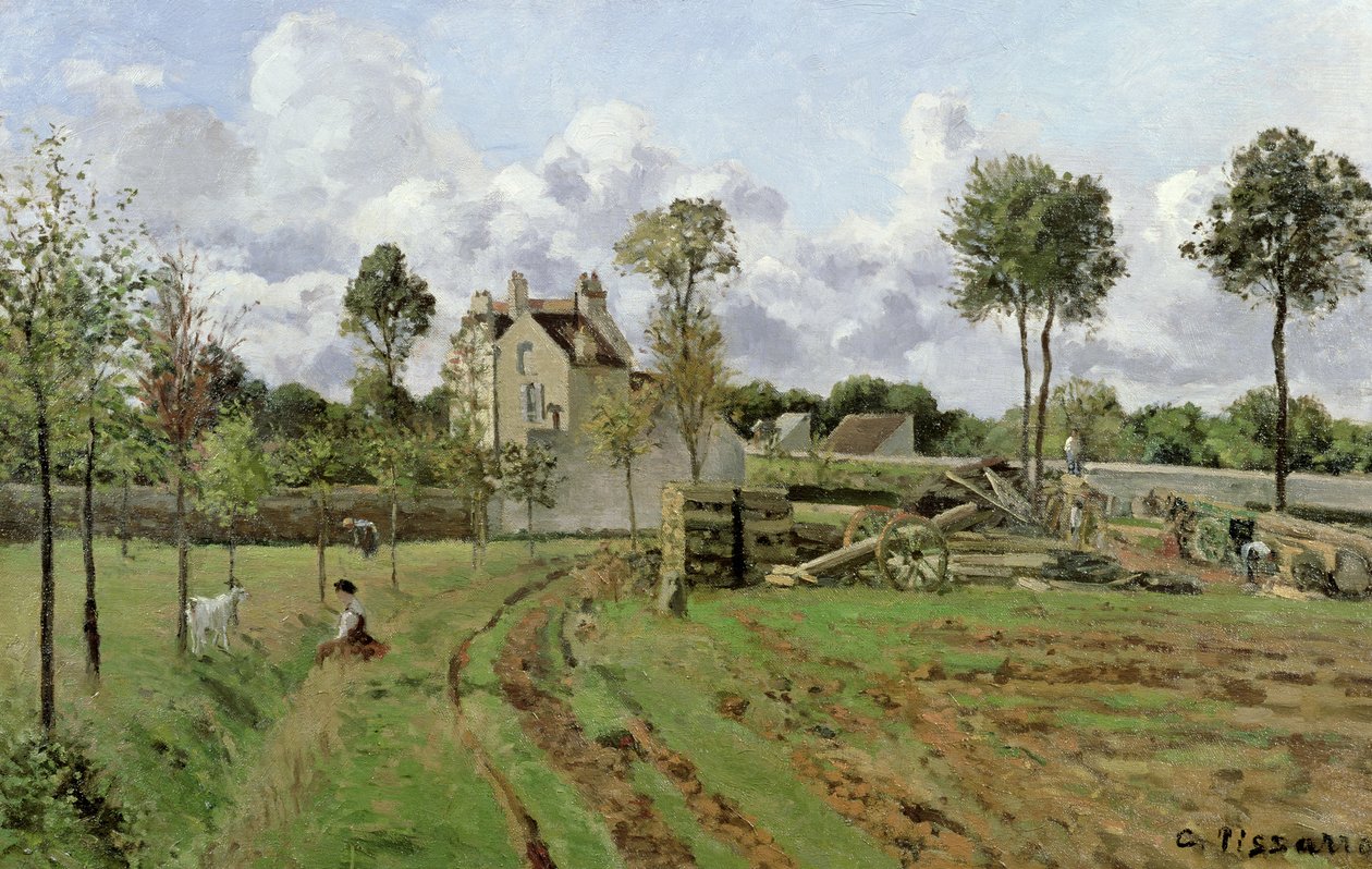 Paesaggio, Louveciennes, c.1872 da Camille Jacob Pissarro