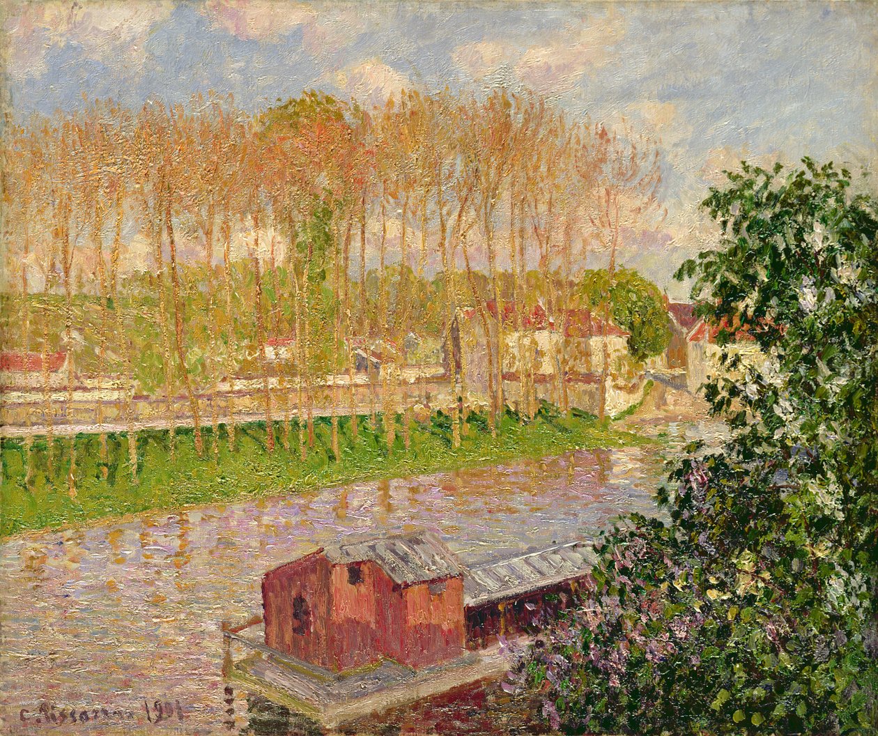 Tramonto a Moret-sur-Loing, 1901 da Camille Jacob Pissarro