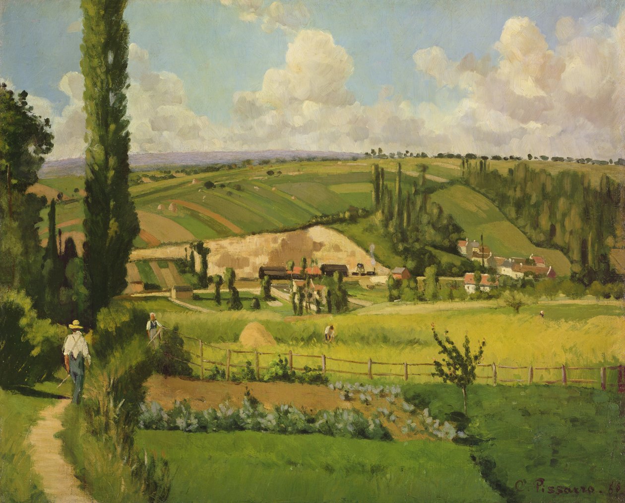 Paesaggio aux Patis, Pointoise, 1868 da Camille Jacob Pissarro