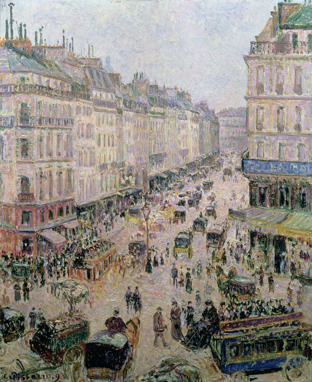 Rue Saint-Lazare, Parigi, tempo sereno, 1893 da Camille Jacob Pissarro