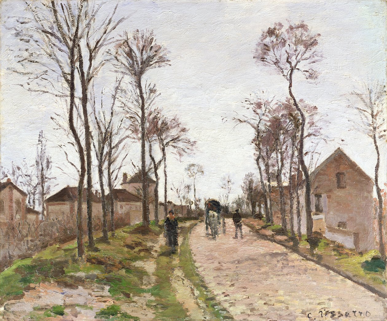 La strada per Saint Cyr a Louveciennes, c.1870 da Camille Jacob Pissarro