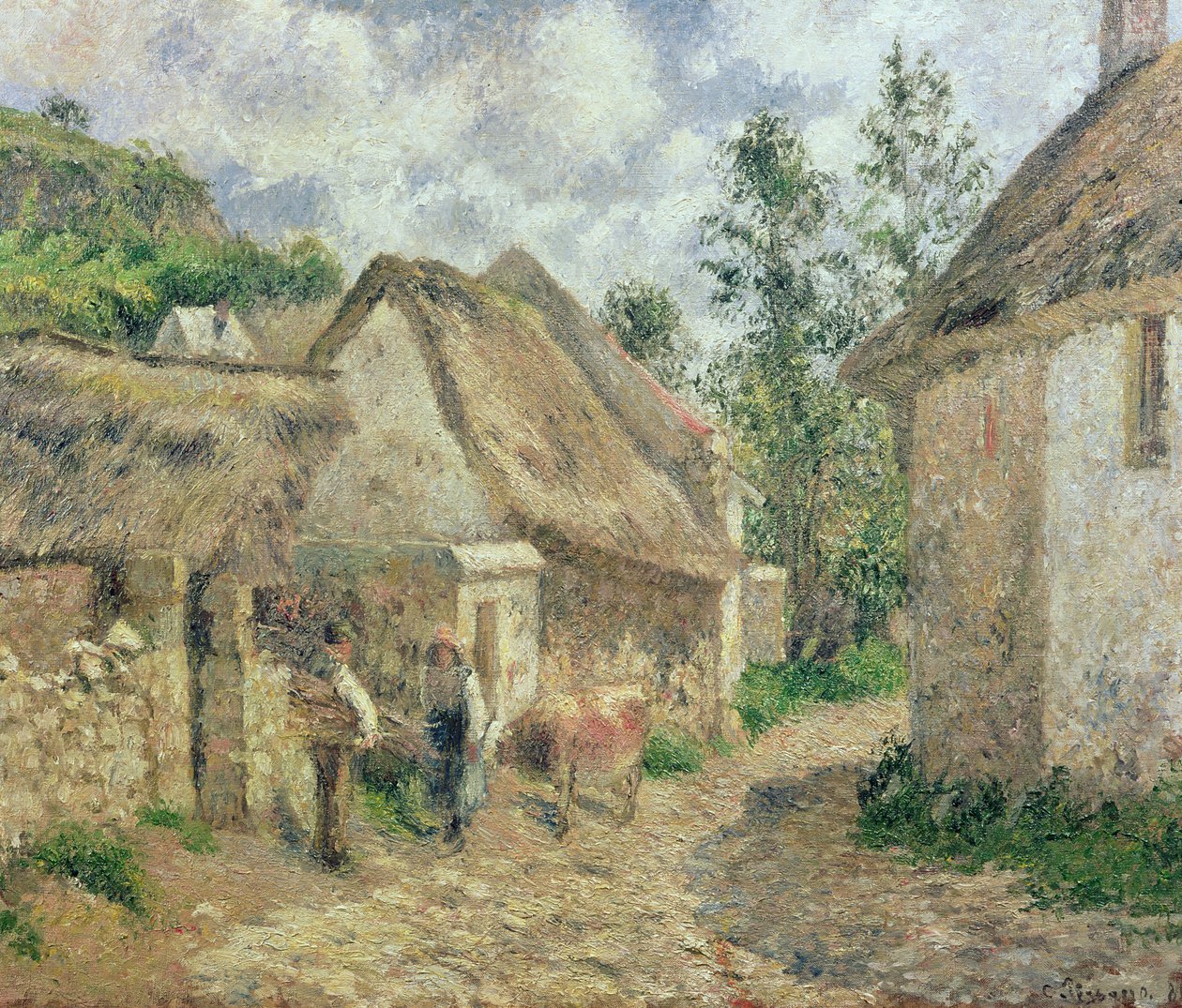 Una strada ad Auvers da Camille Jacob Pissarro
