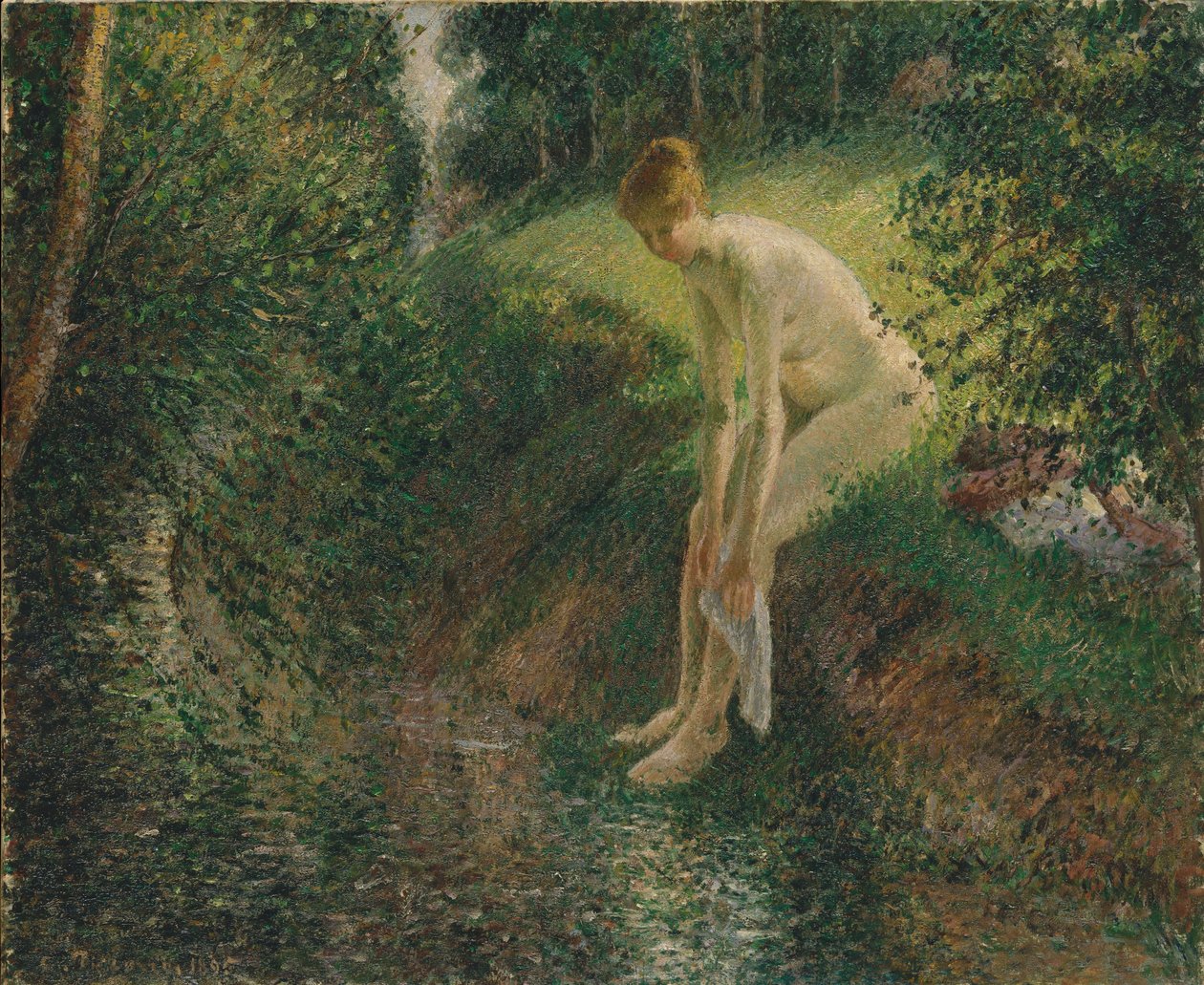Bagnante nel bosco, 1895 da Camille Jacob Pissarro