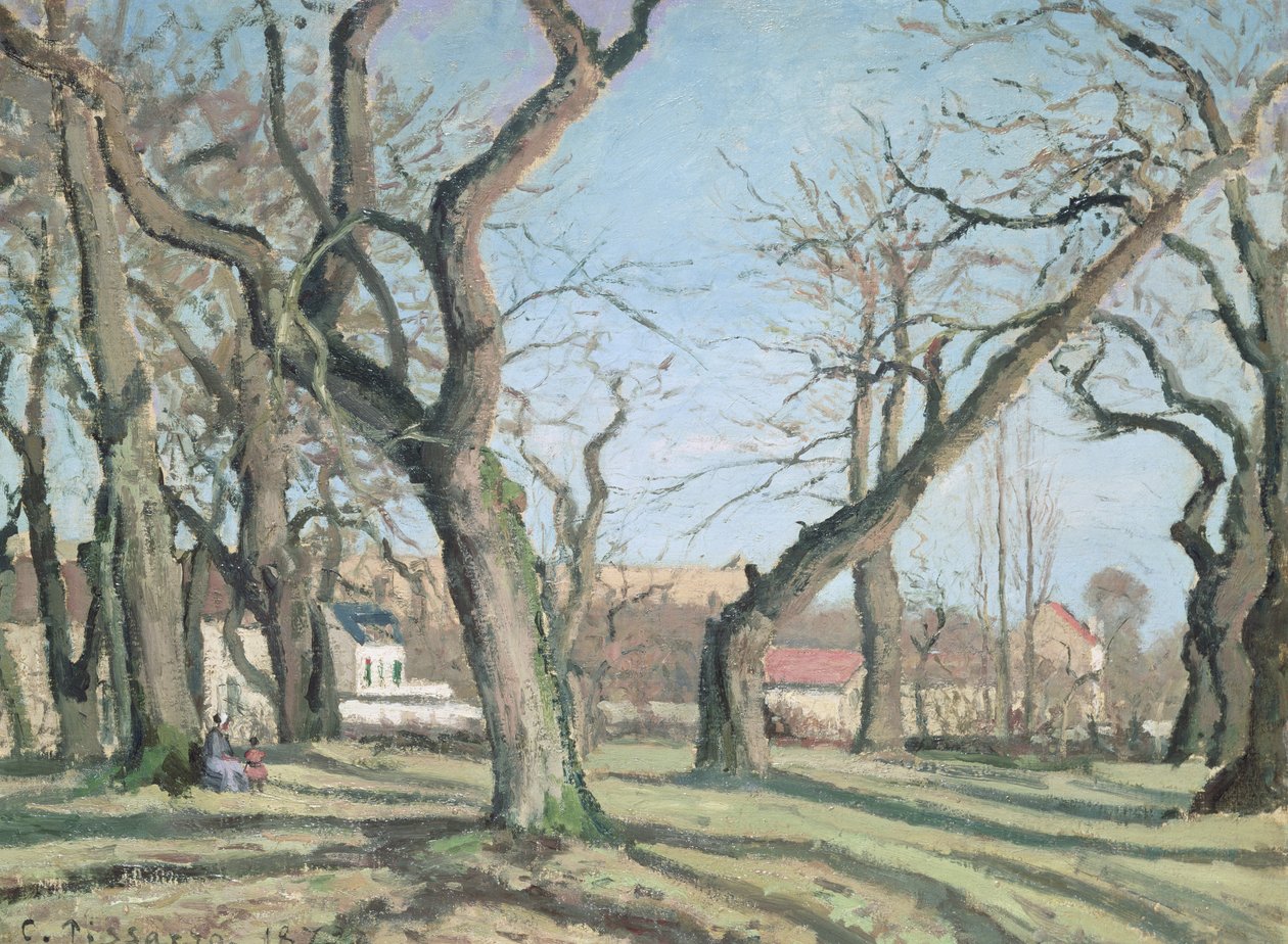 Alberi di castagno a Louveciennes, 1872 da Camille Jacob Pissarro