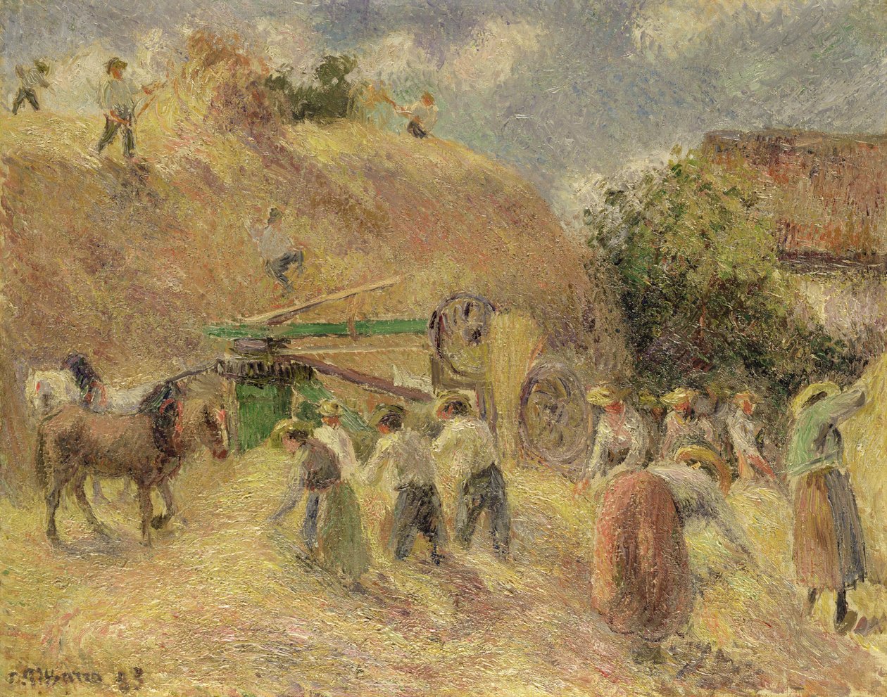 Il raccolto, 1883 da Camille Jacob Pissarro