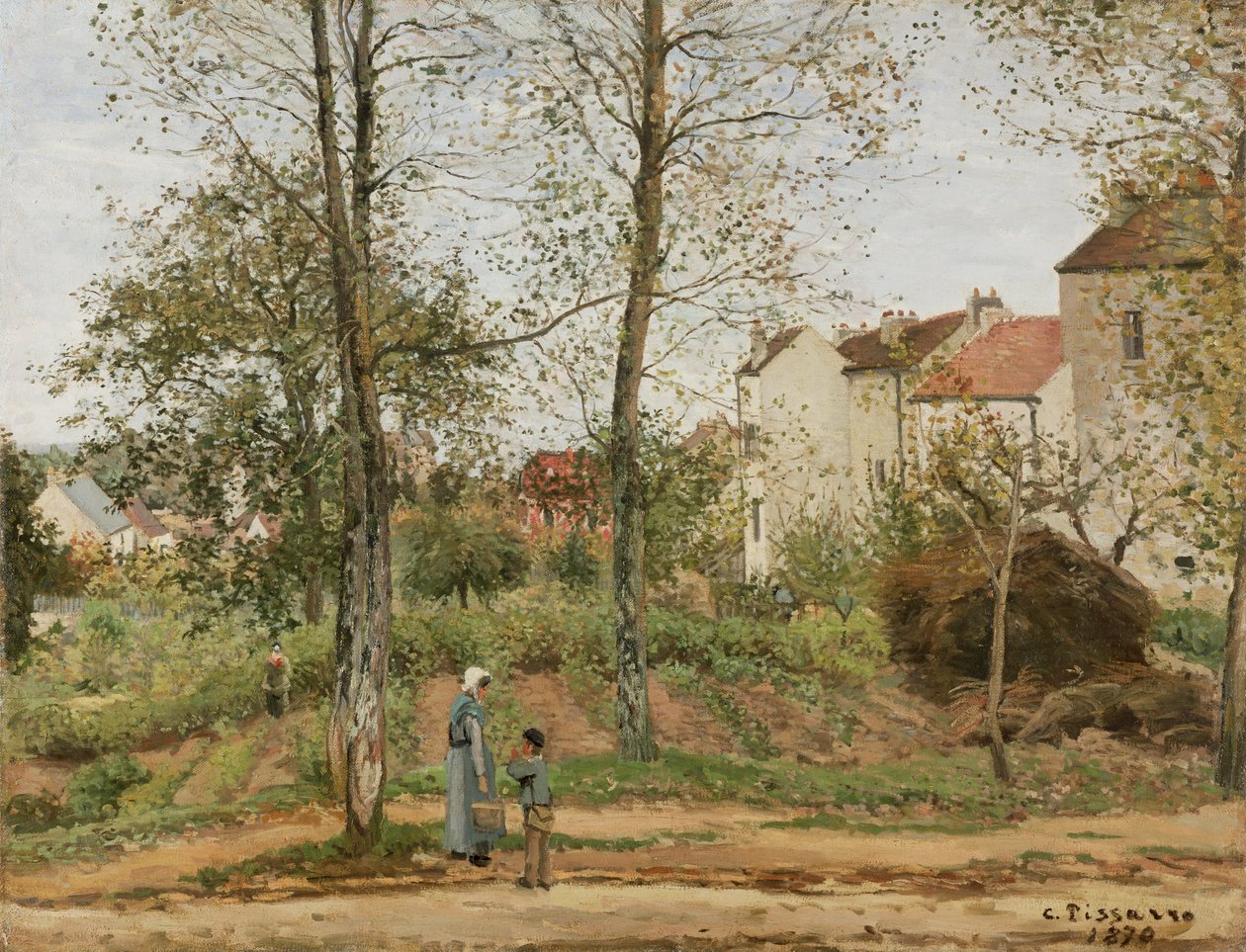 Case a Bougival (autunno) da Camille Pissarro