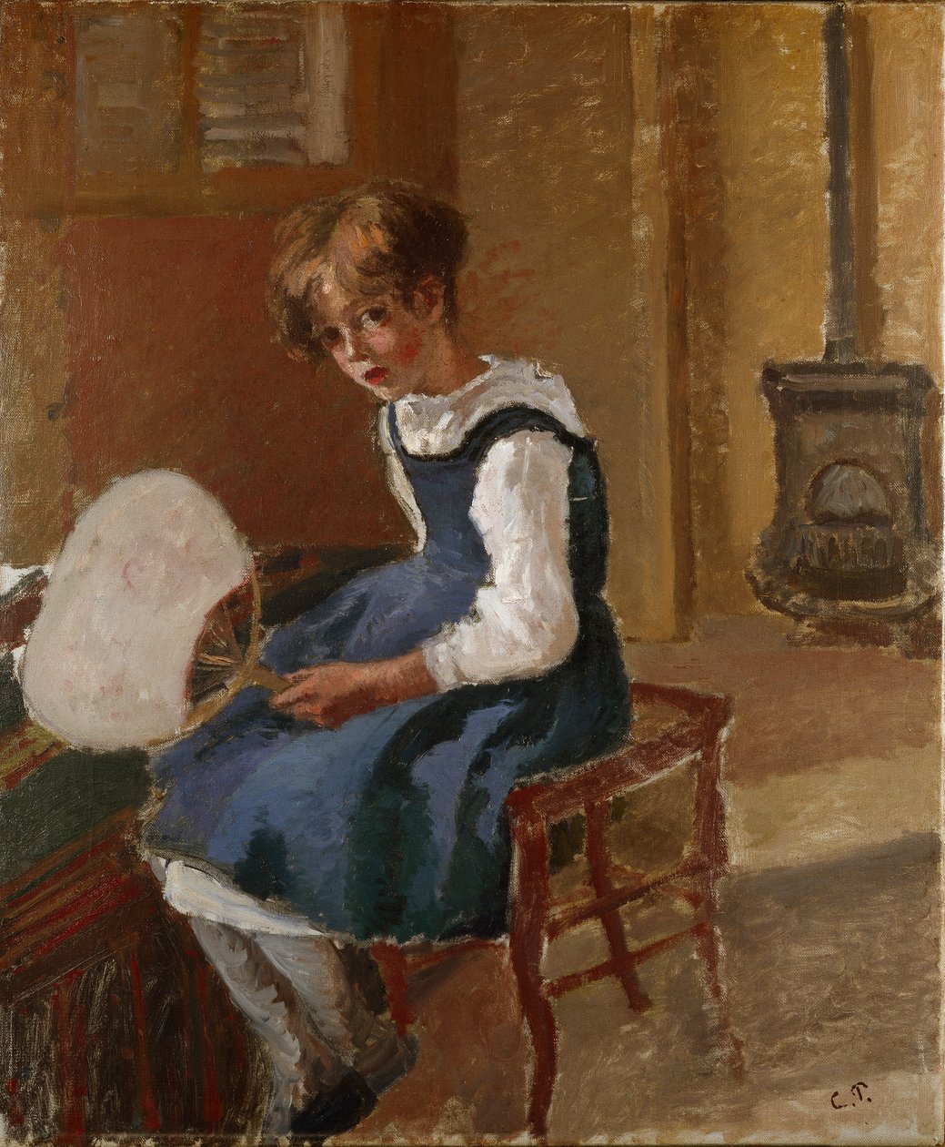 Jeanne con un ventaglio da Camille Pissarro