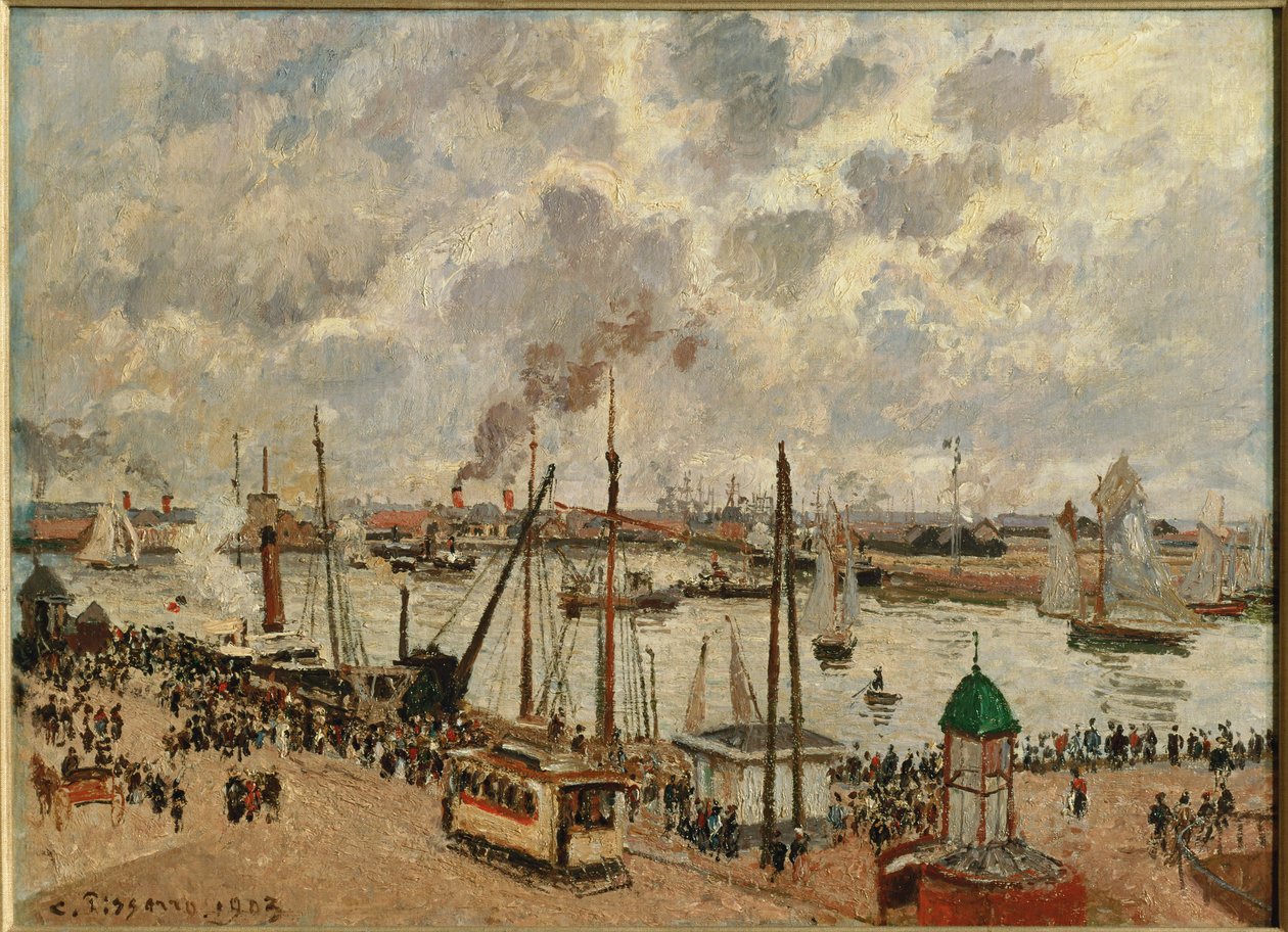 Port du Havre ... (olio su tela) da Camille Pissarro