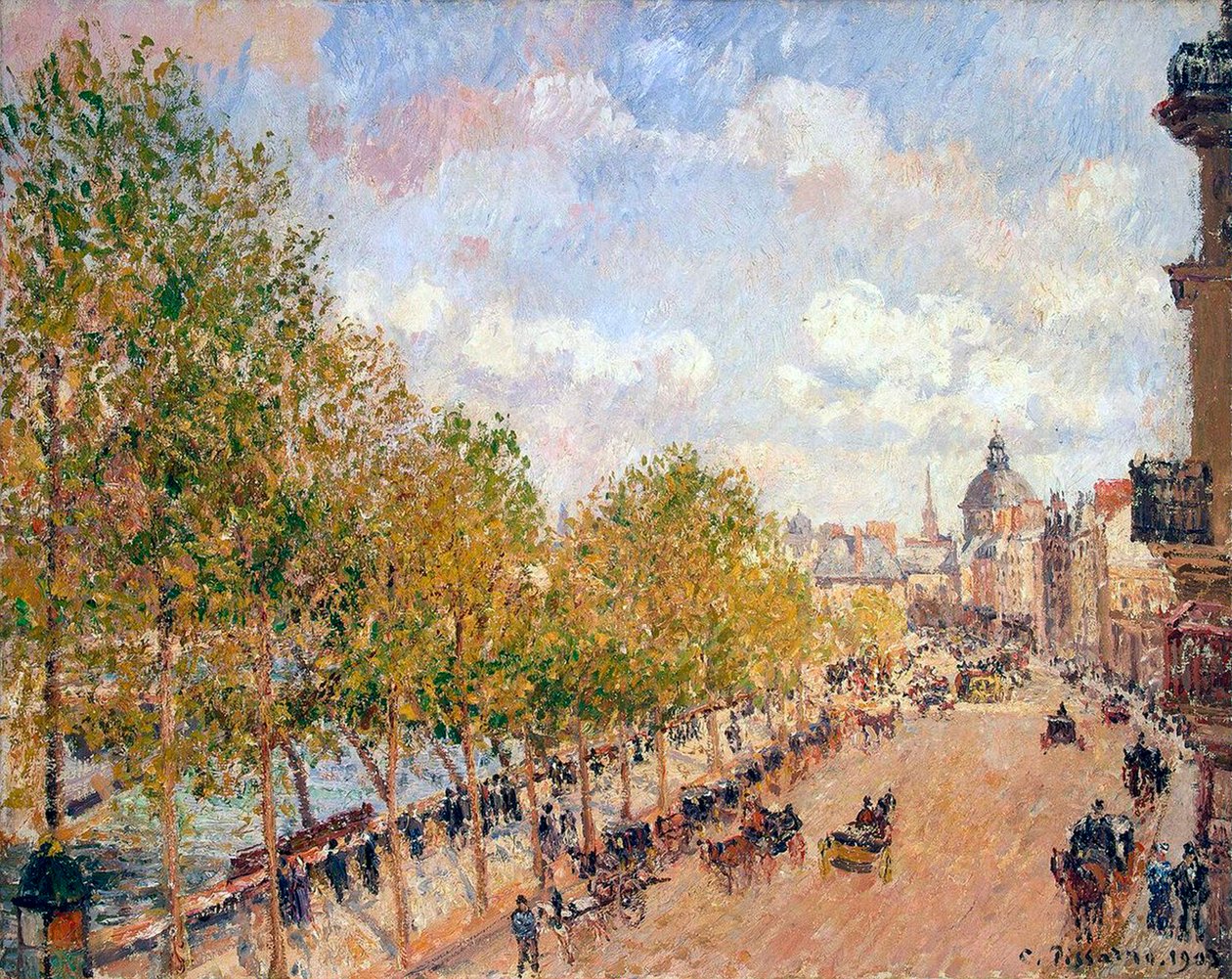 Quai Malaquais, pomeriggio soleggiato, 1903 da Camille Pissarro