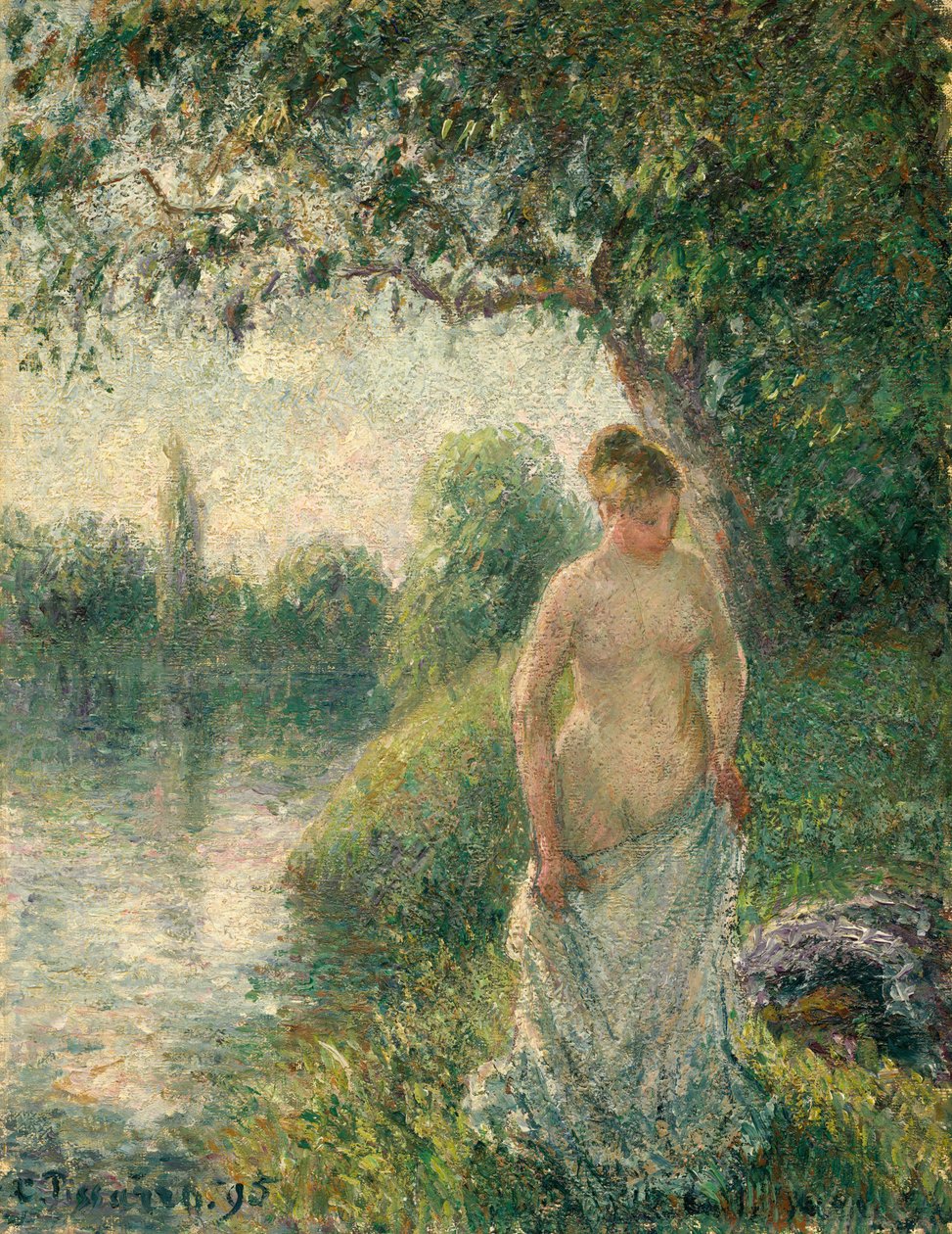 Il bagnante, 1895 da Camille Pissarro