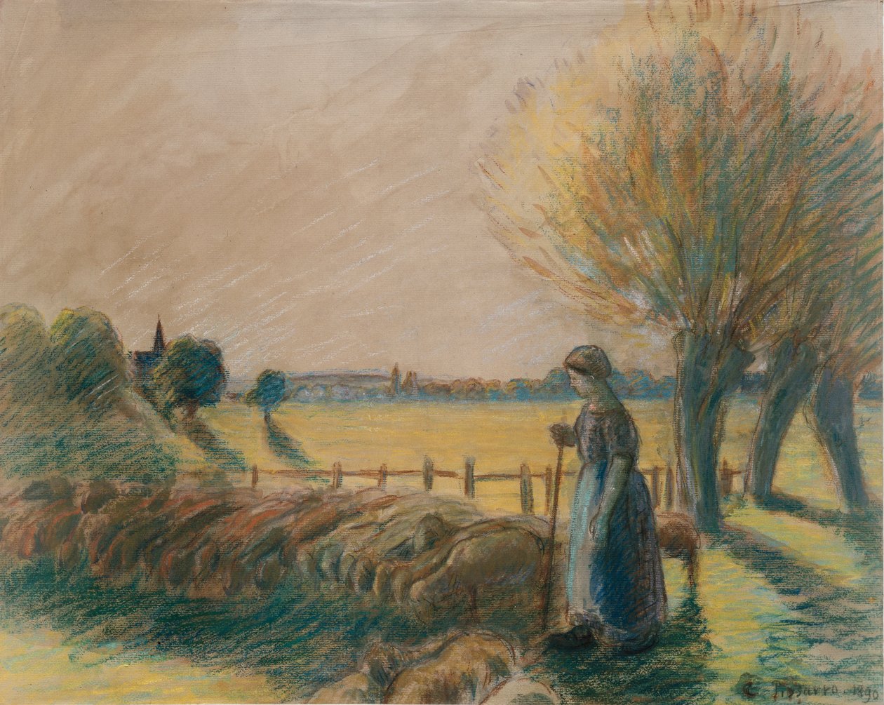 La pastorella di Eragny, c1890s da Camille Pissarro
