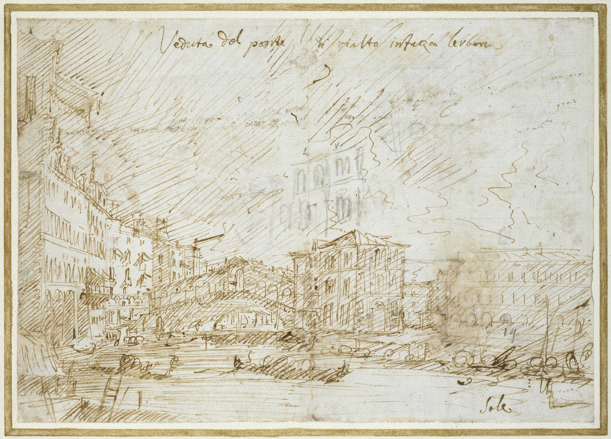 Il Ponte di Rialto da Giovanni Antonio Canal