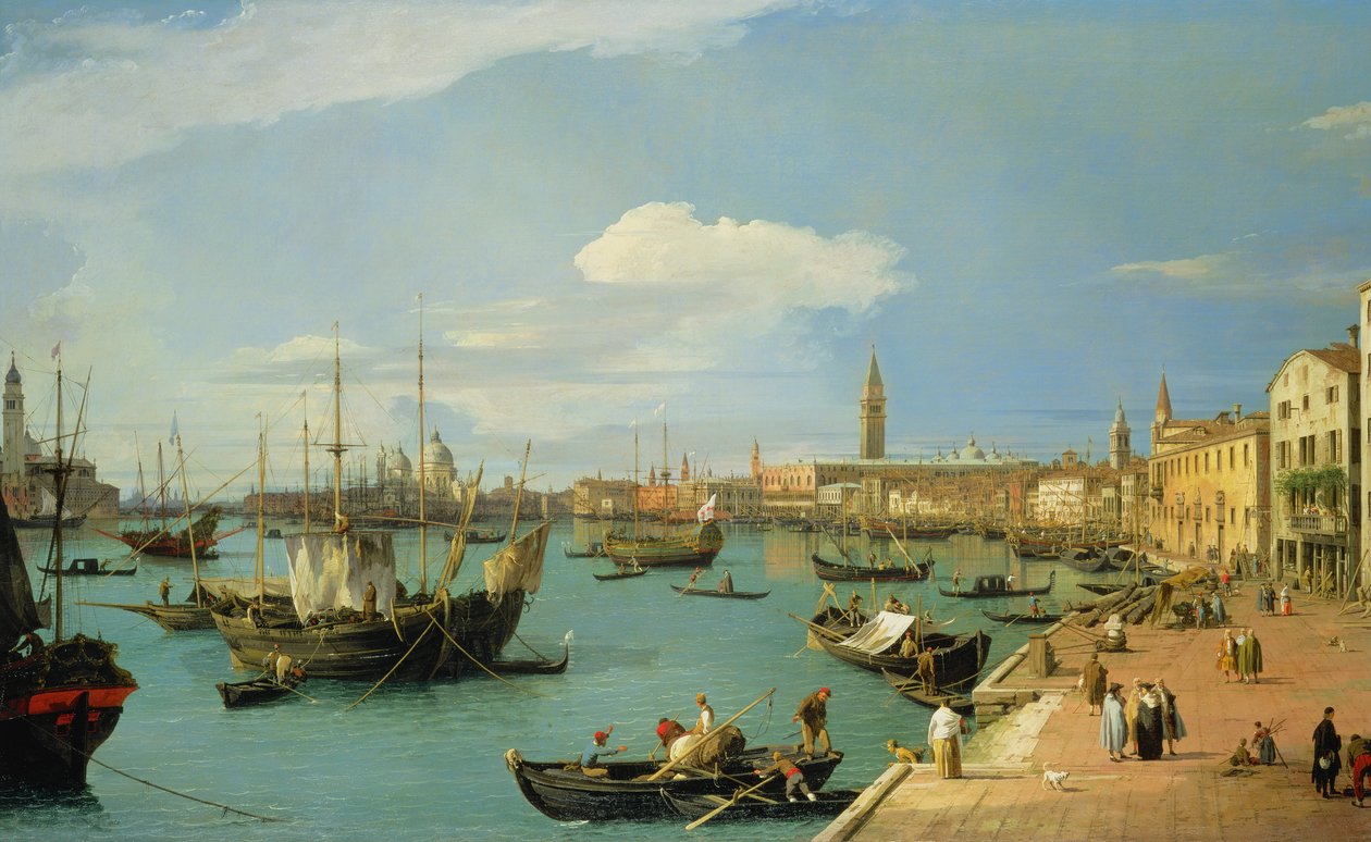 La Riva degli Schiavoni, vista verso ovest da Giovanni Antonio Canal