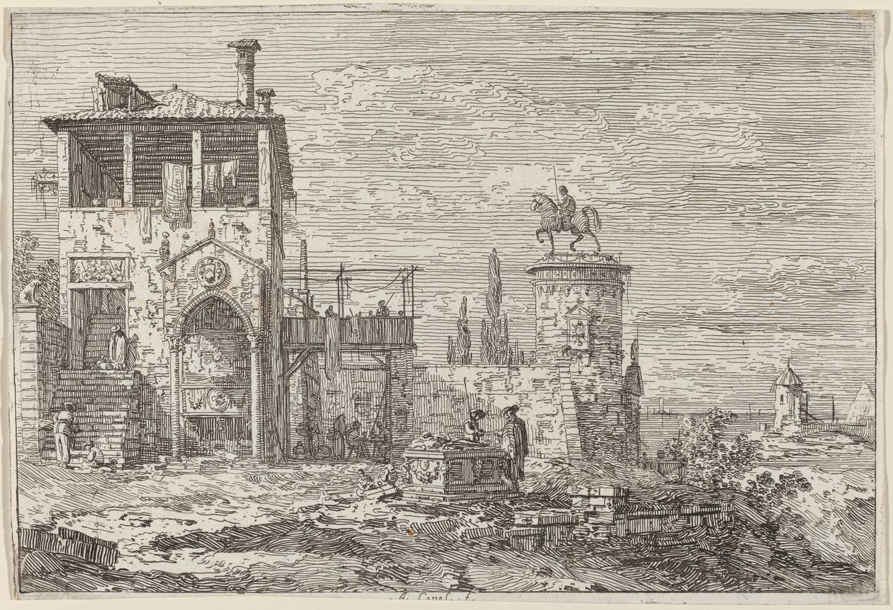 Il Monumento Equestre da Canaletto