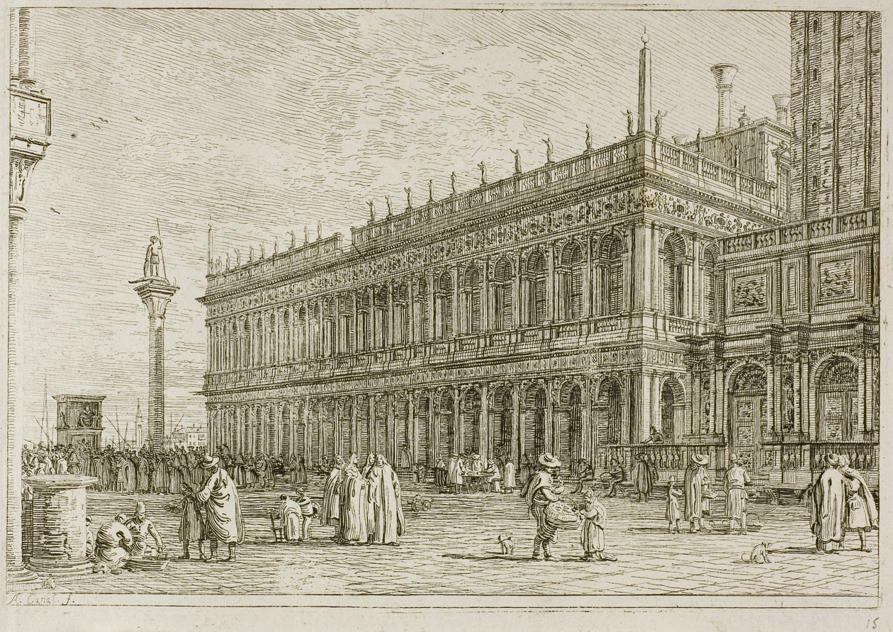 La biblioteca, da Vedute da Canaletto